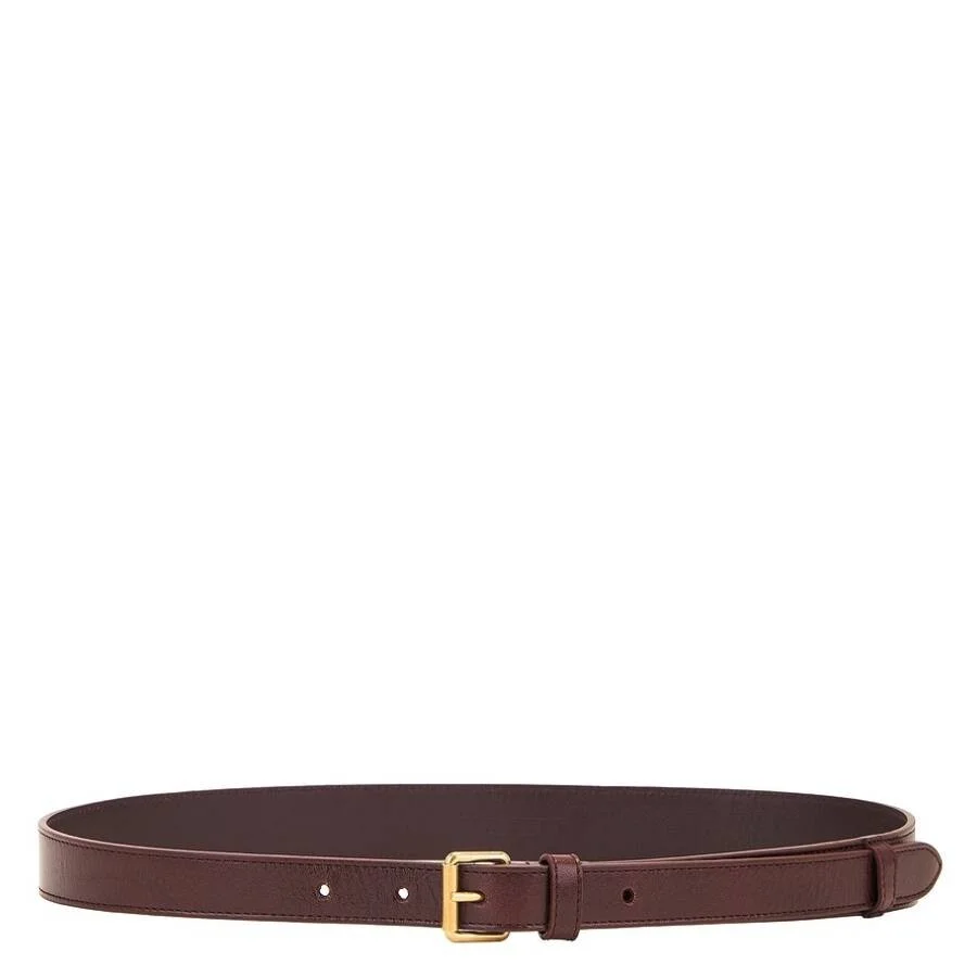Saint Laurent Men's Red Tan Motorcycle 2cm Belt - 1