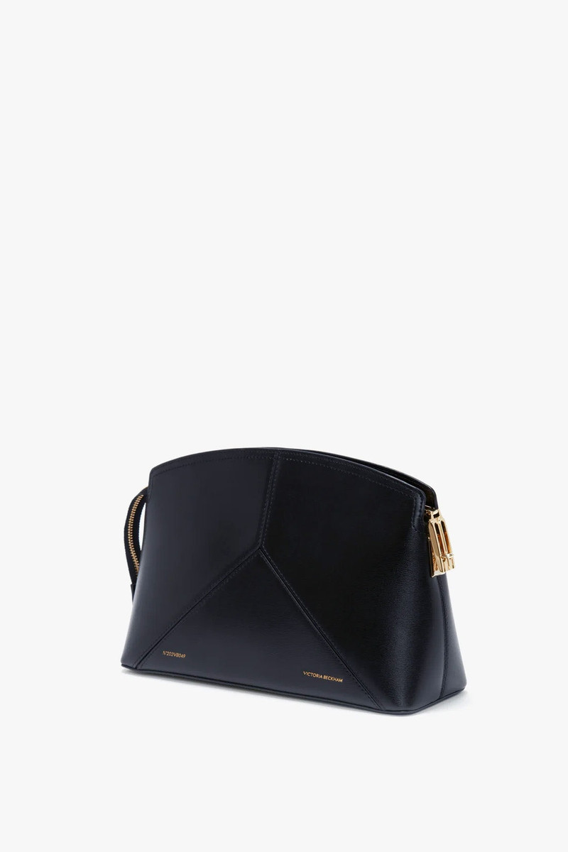 Victoria Beckham Exclusive Victoria Clutch Bag In Navy Leather outlook