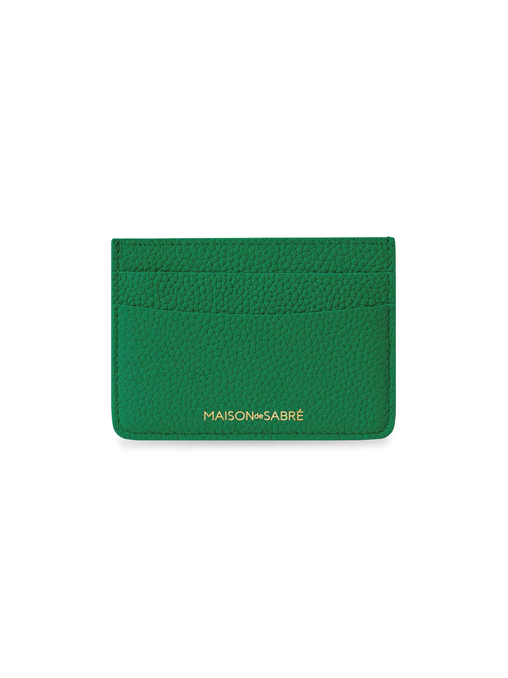 Women's Leather Card Holder - Emerald Green - 1
