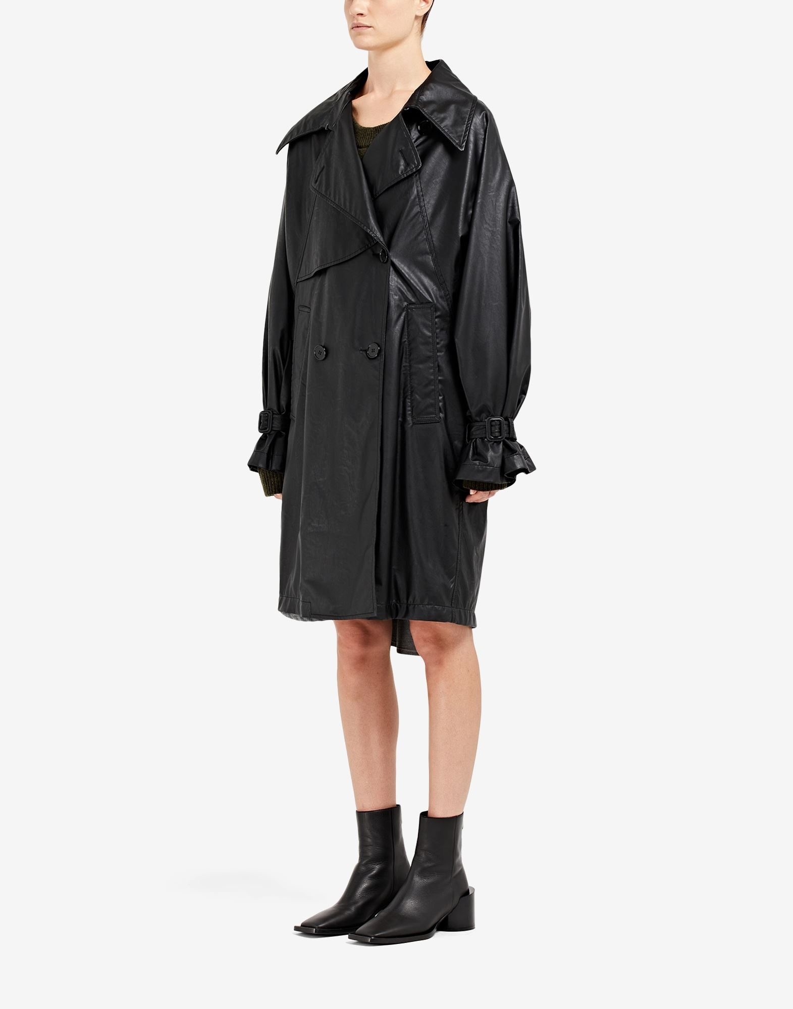 Faux leather trench coat - 5