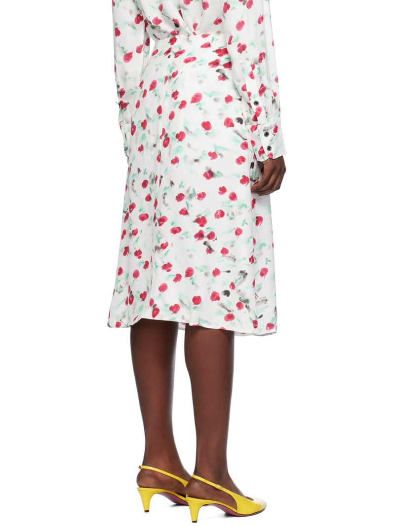 White Printed Midi Skirt 3