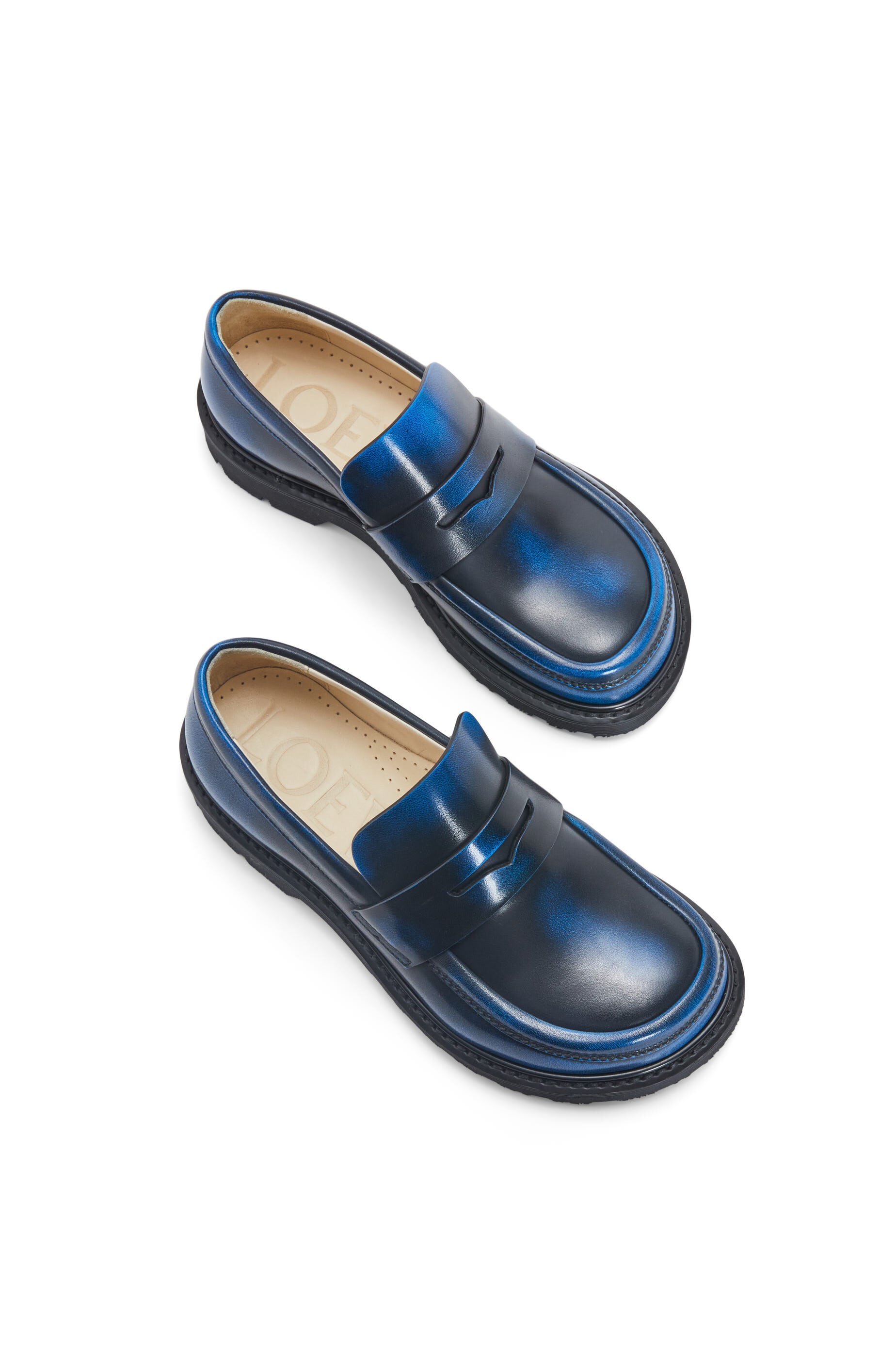 Blaze loafer in bicolour brushed-off calfskin - 4
