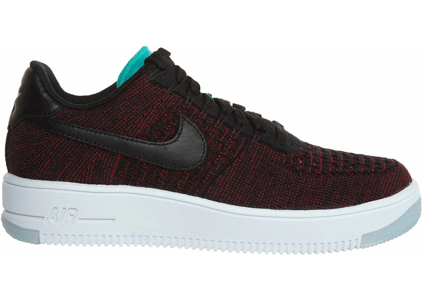 Nike Af1 Flyknit Low Black Black Team Red (Women's) - 1