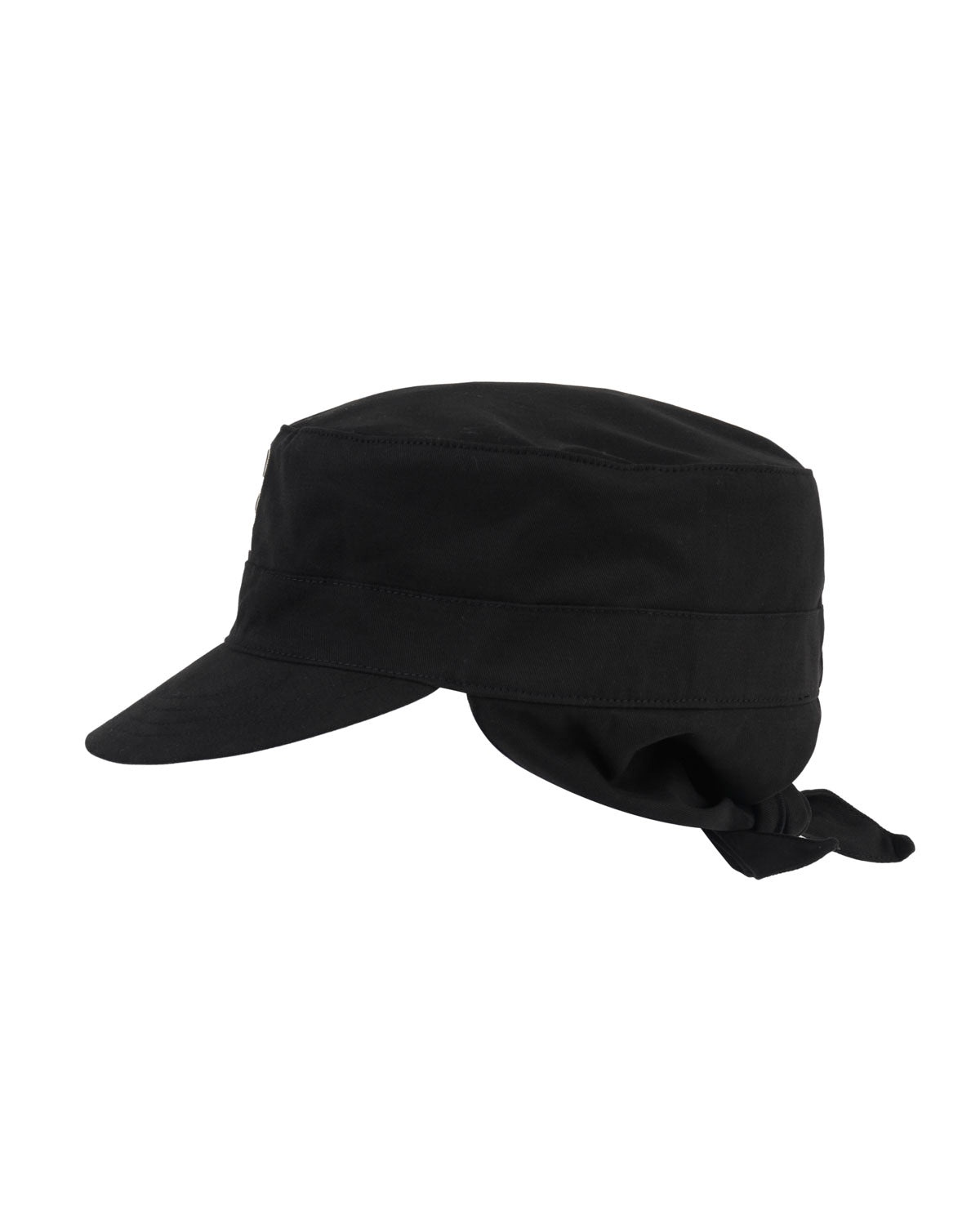 Bandana Back Pillbox Hat - Black - 2