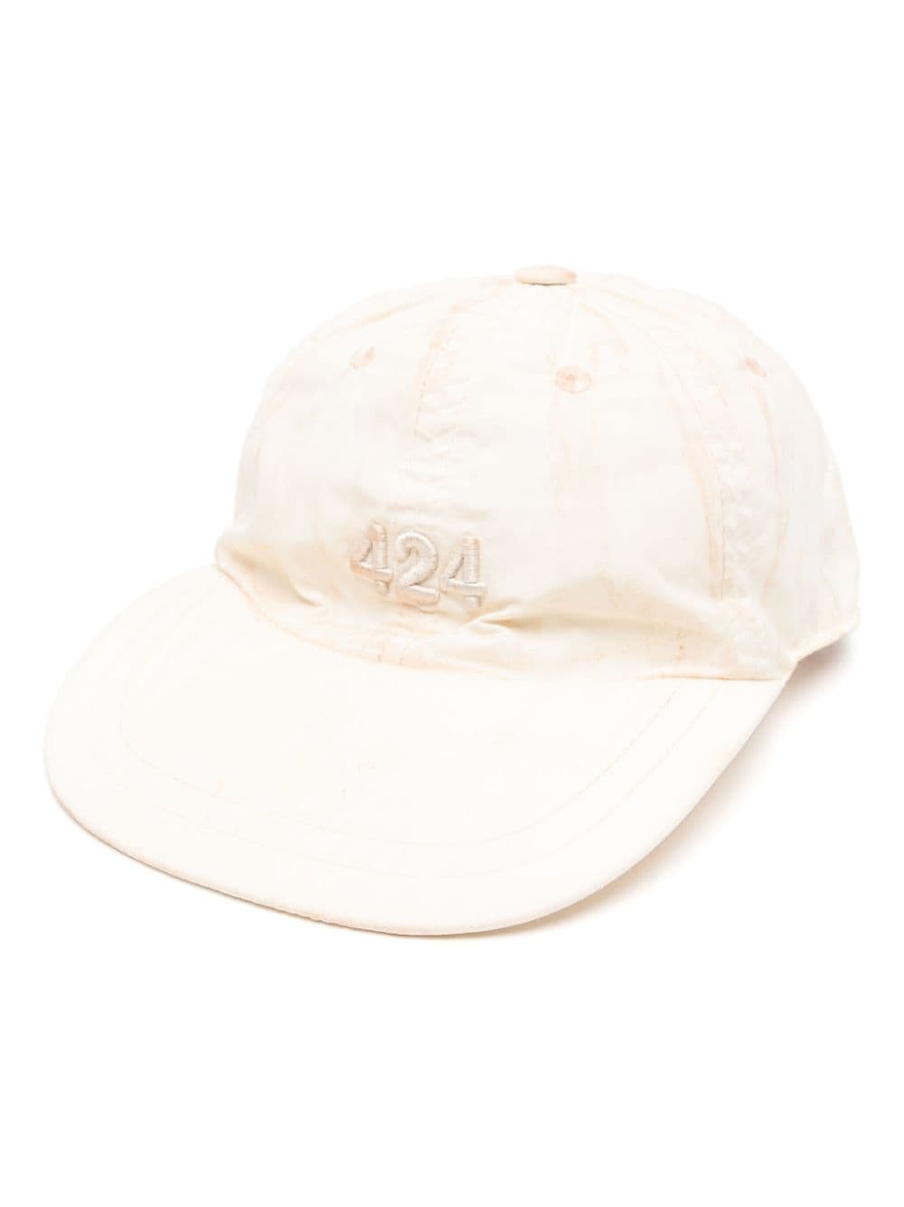 logo-embroidered distressed cap - 1