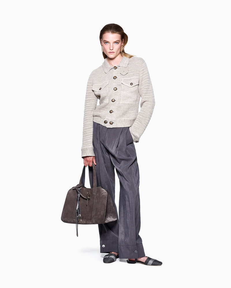 VISCOSE AND LINEN KNIT BLOUSON 2