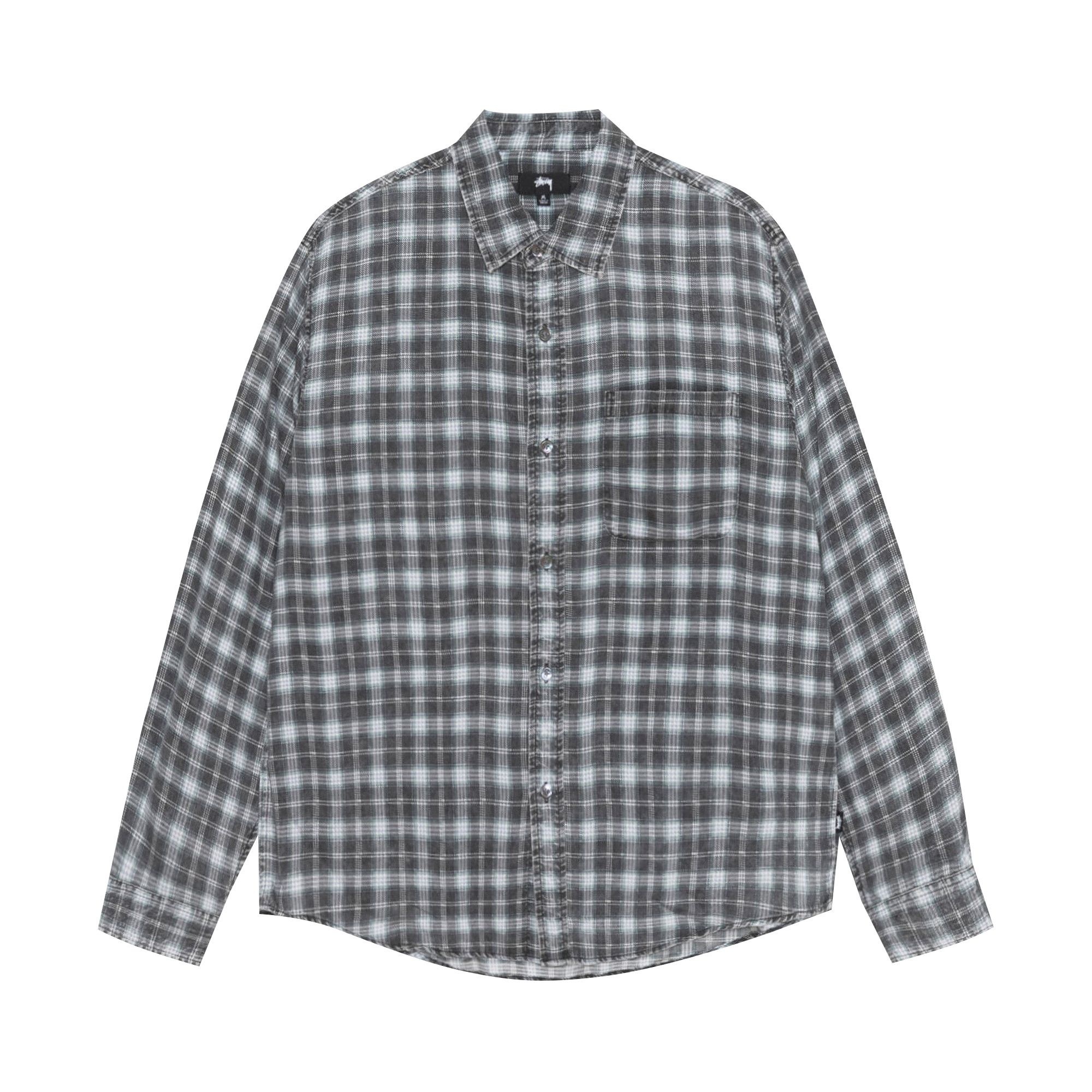 Stussy Matthew Printed Plaid Shirt 'Blue' - 1