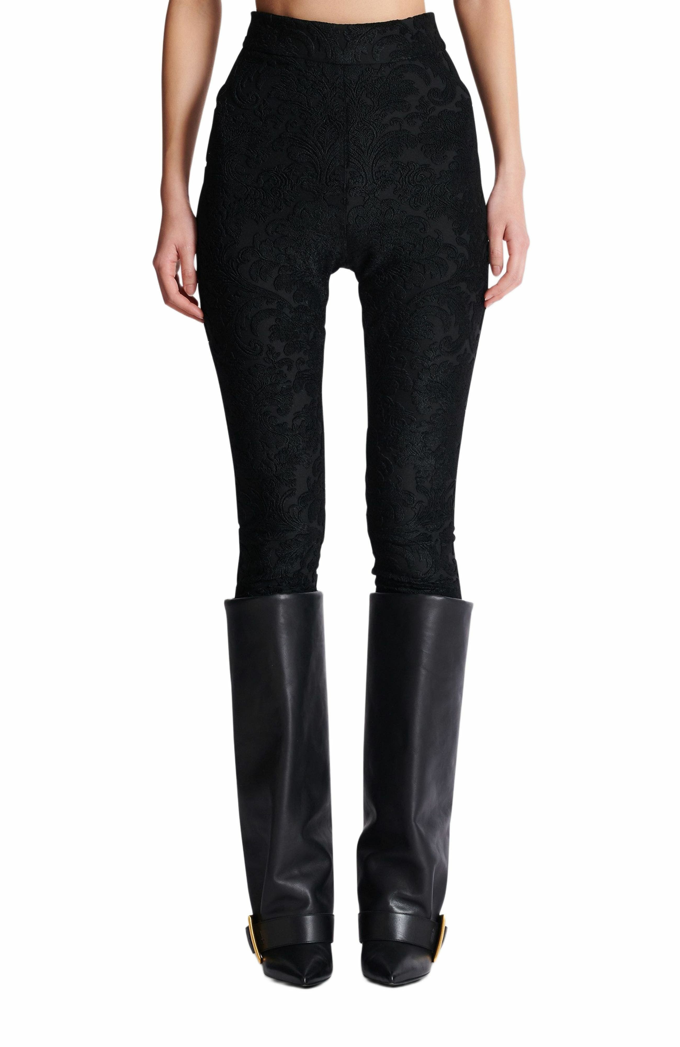 Balmain Baroque patterned leggings in Black at Nordstrom - 7