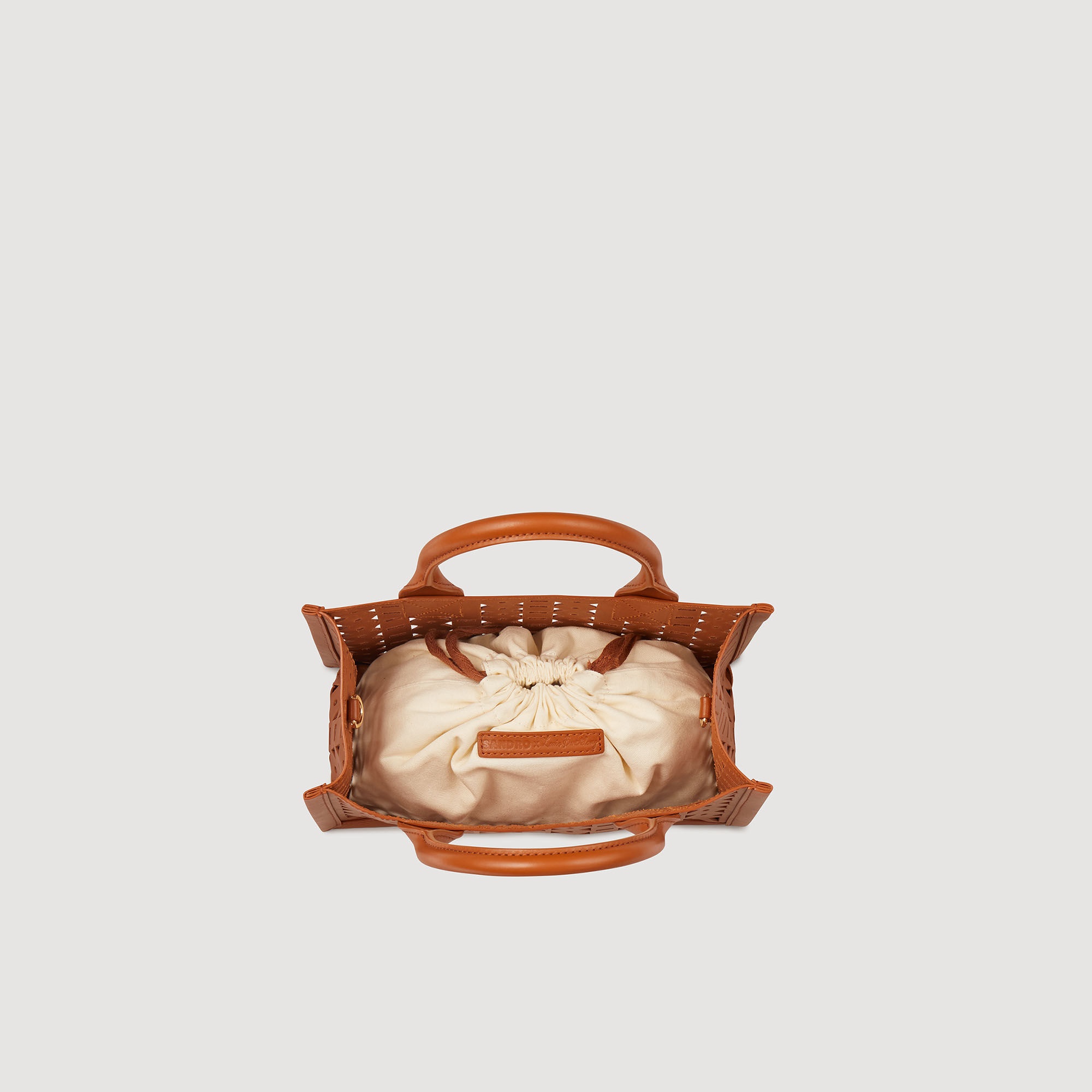 SMALL PUNCHED LEATHER KASBAH TOTE - 5