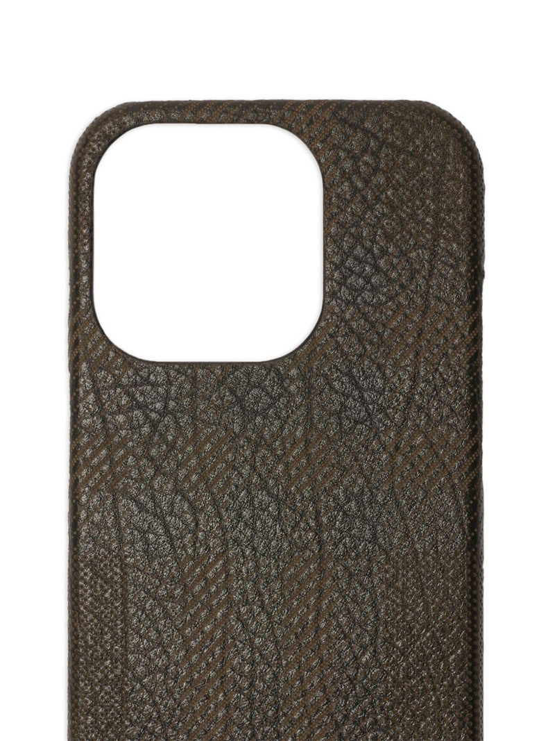 Burberry check leather iPhone 15 Pro case outlook