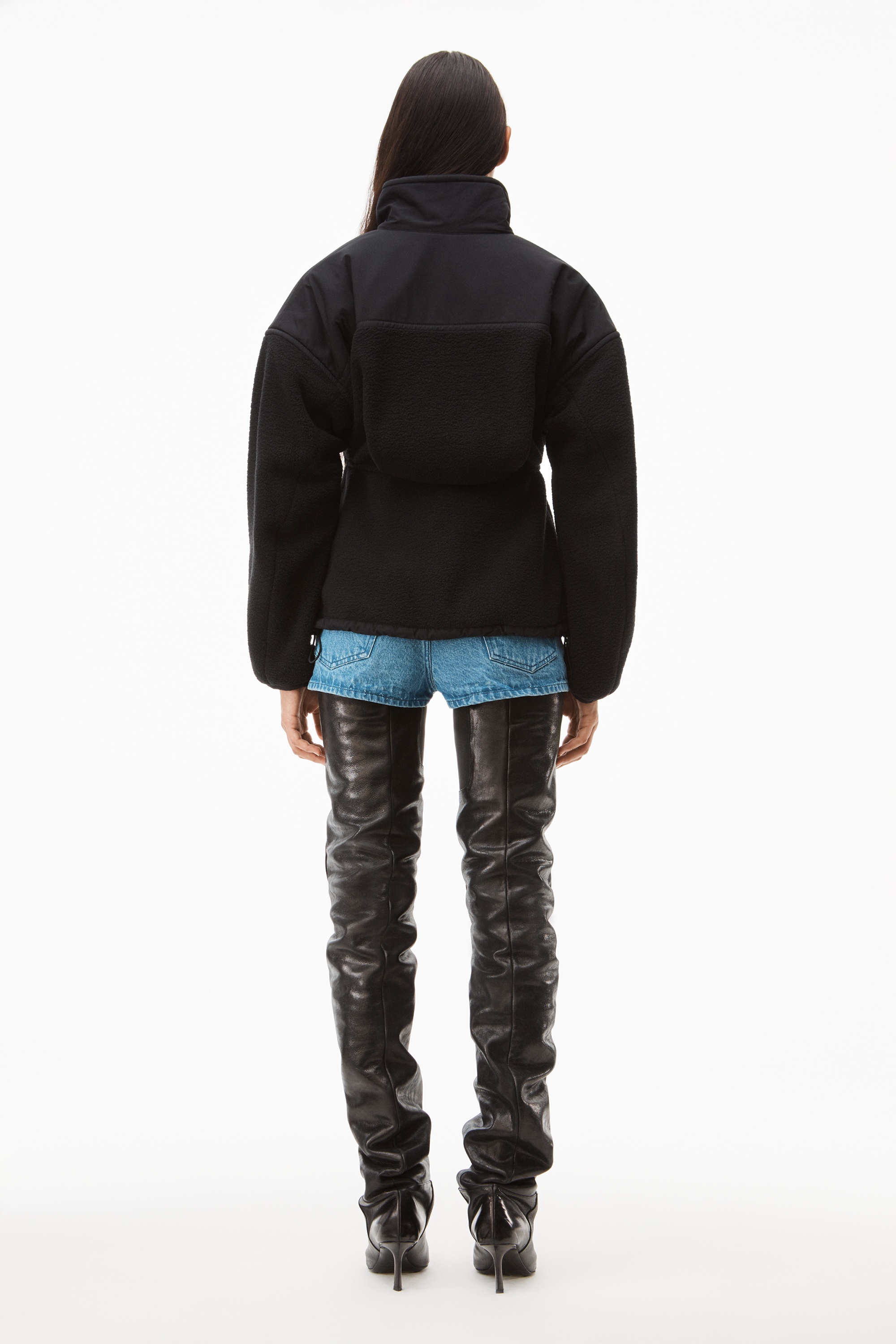SCULPTED JACKET IN TEDDY FLEECE - 5