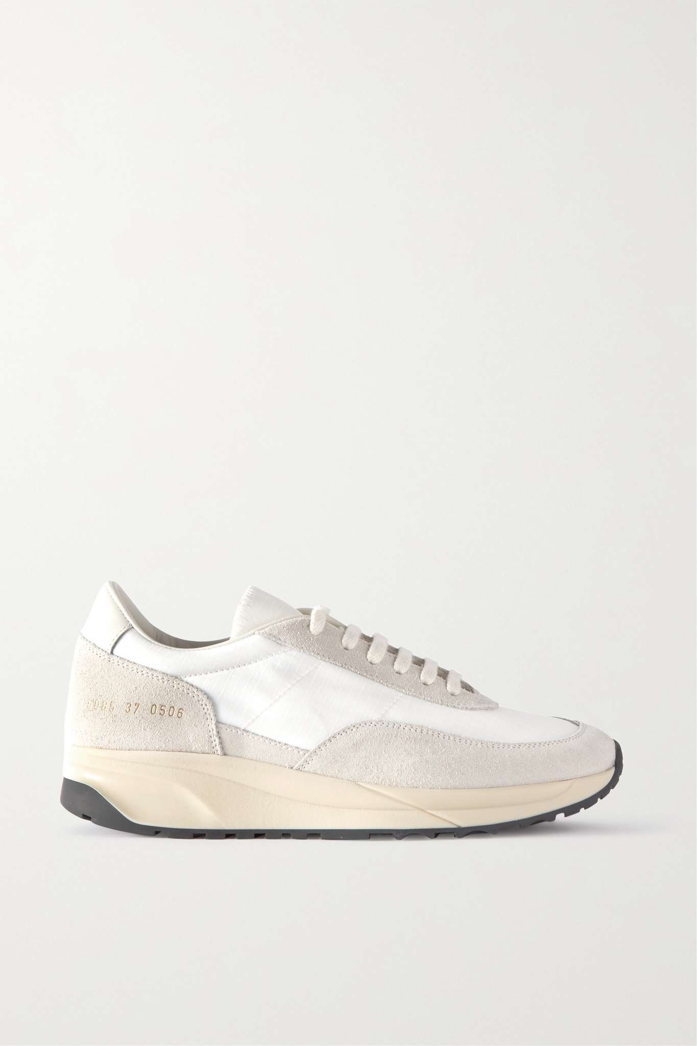 Track 80 leather-trimmed suede and ripstop sneakers - 1