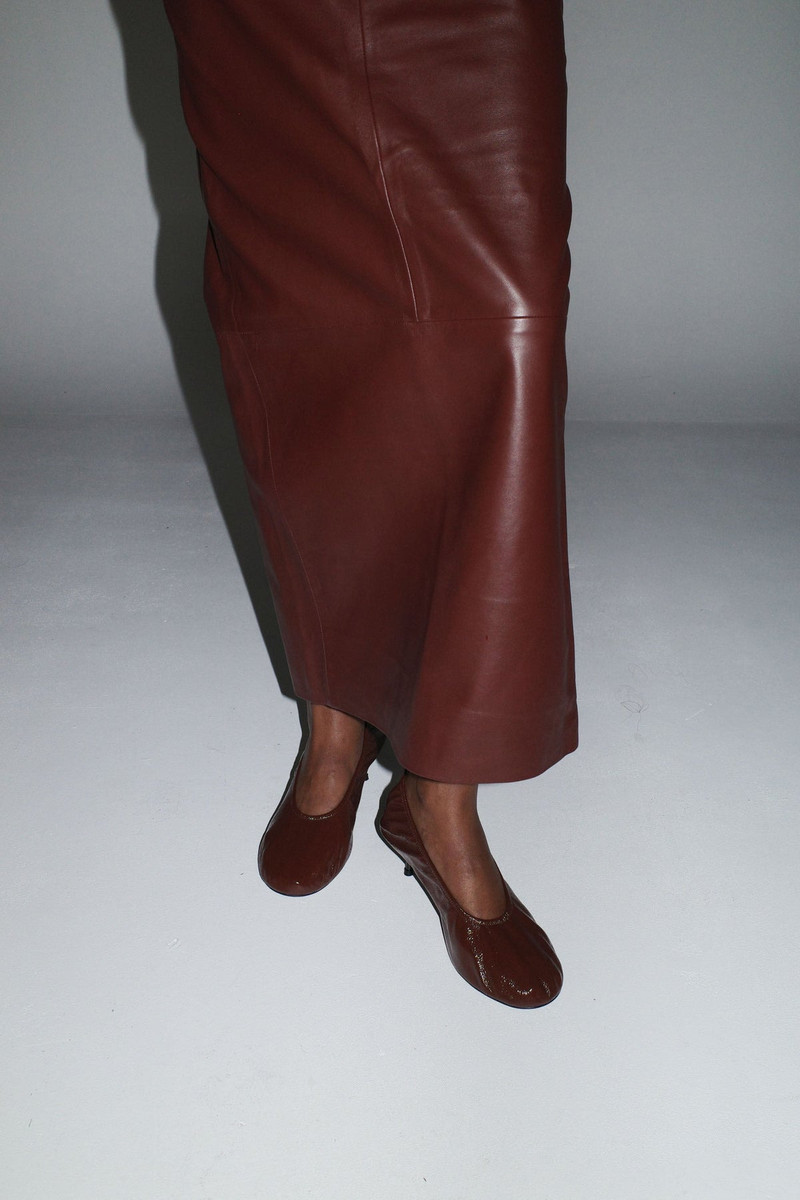 Classic Ballet Heel - Patent Liqueur 10