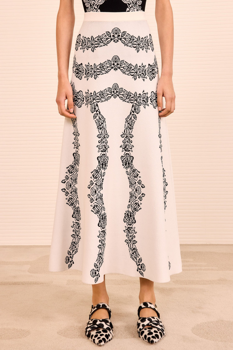 ULLA JOHNSON Valencia Jacquard Midi Skirt outlook