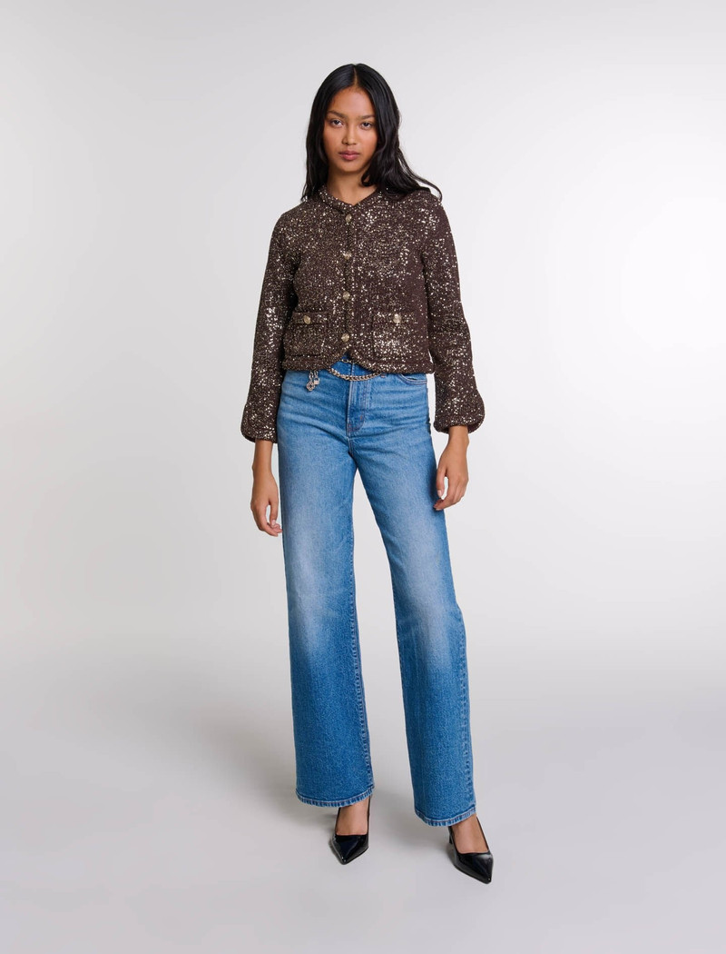 maje Sequinned cardigan outlook