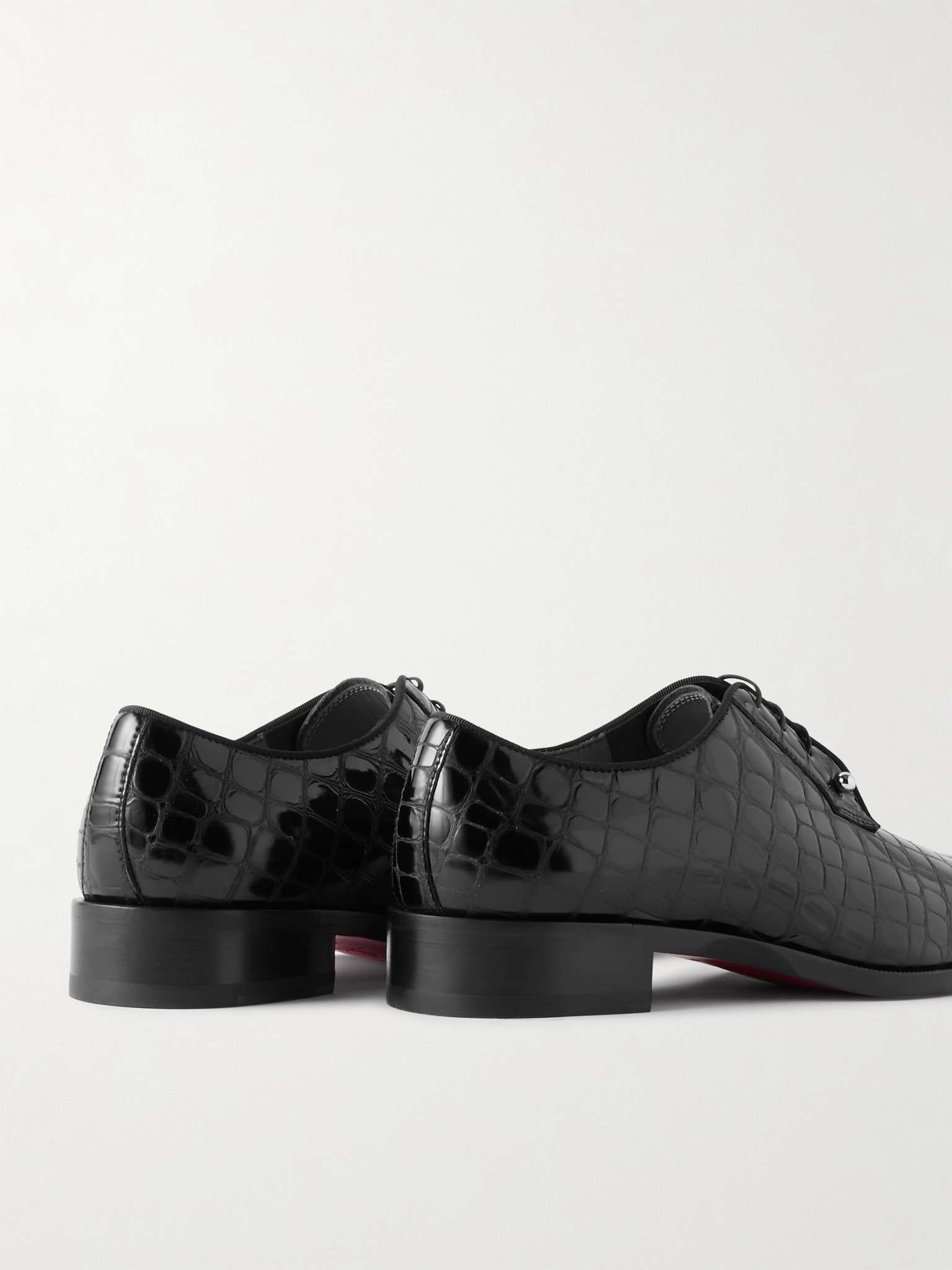 Chambeliss Embellished Croc-Effect Leather Derby Shoes - 5