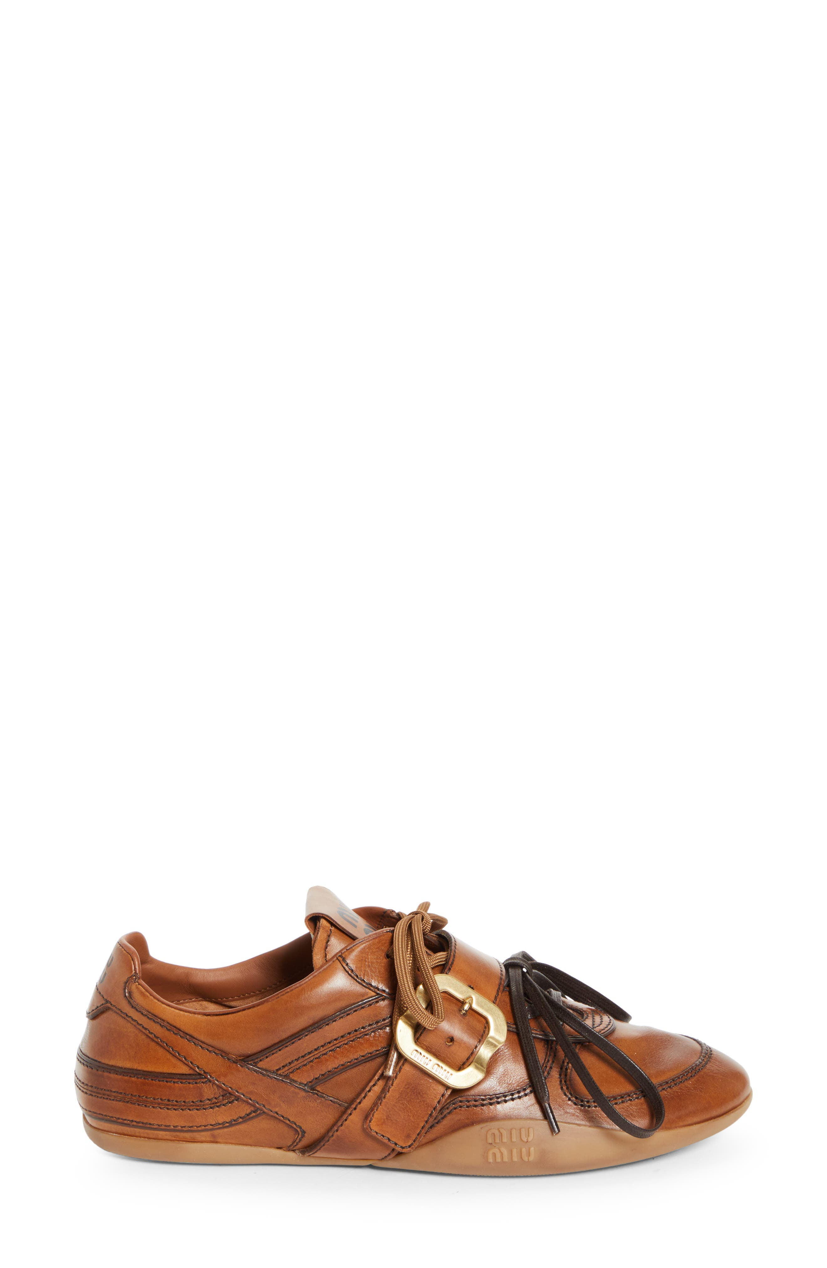 Miu Miu Gymnasium Sneaker in Cognac at Nordstrom - 3