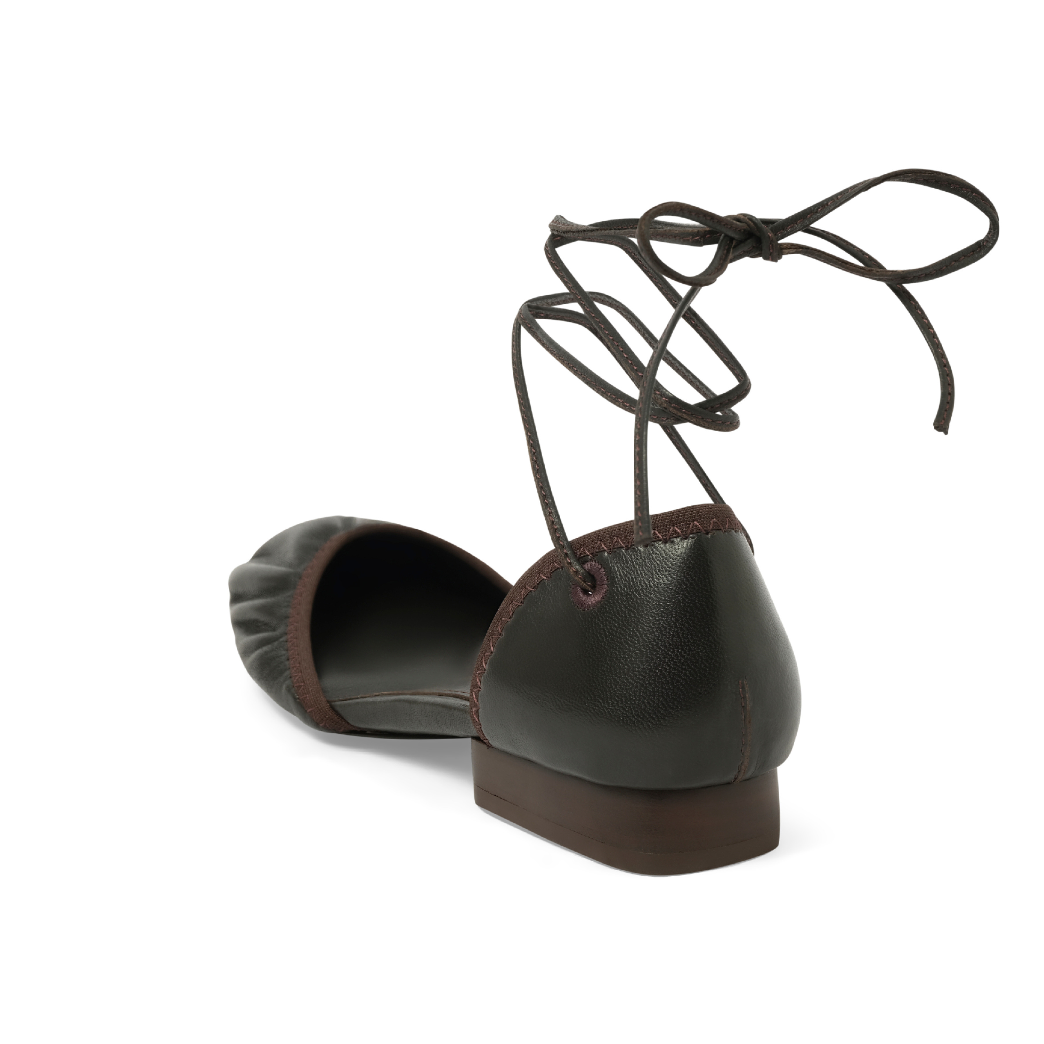 Micro Ballerina Flat in Dark Chocolate - 3