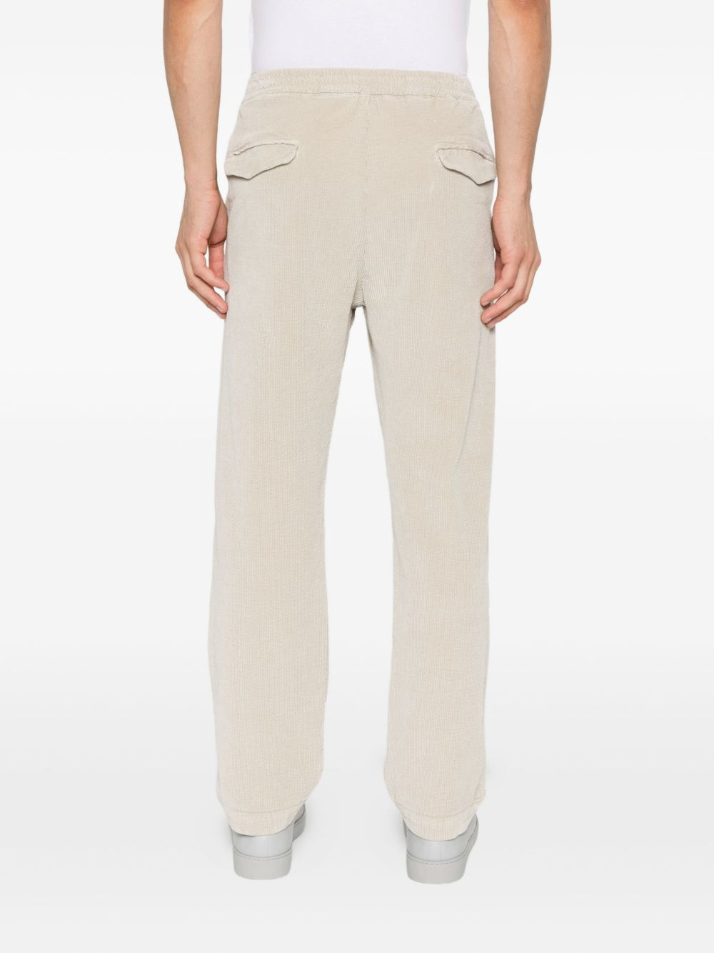drawstring corduroy trousers - 4