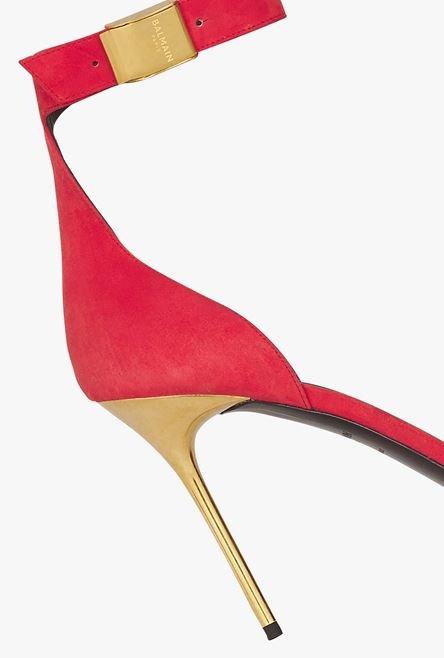 Red suede Uma sandals - 6