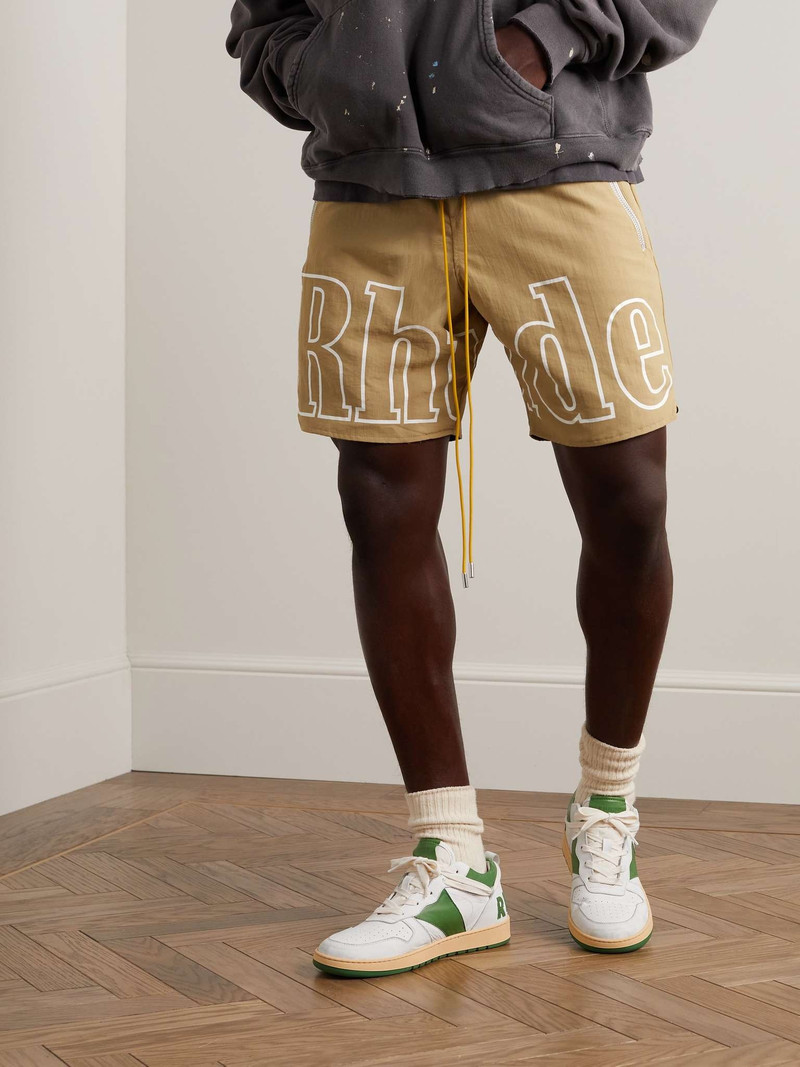 Rhude Rhecess Colour-Block Distressed Leather Sneakers outlook