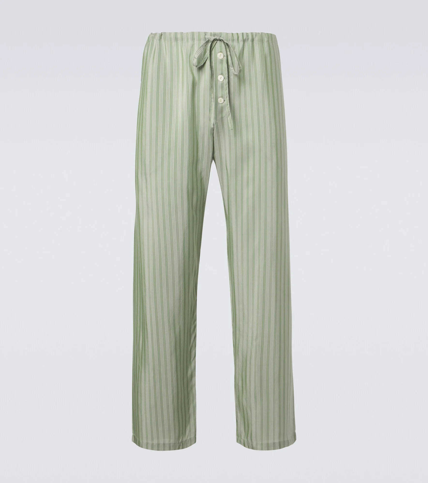Sylvan striped silk straight pants - 1