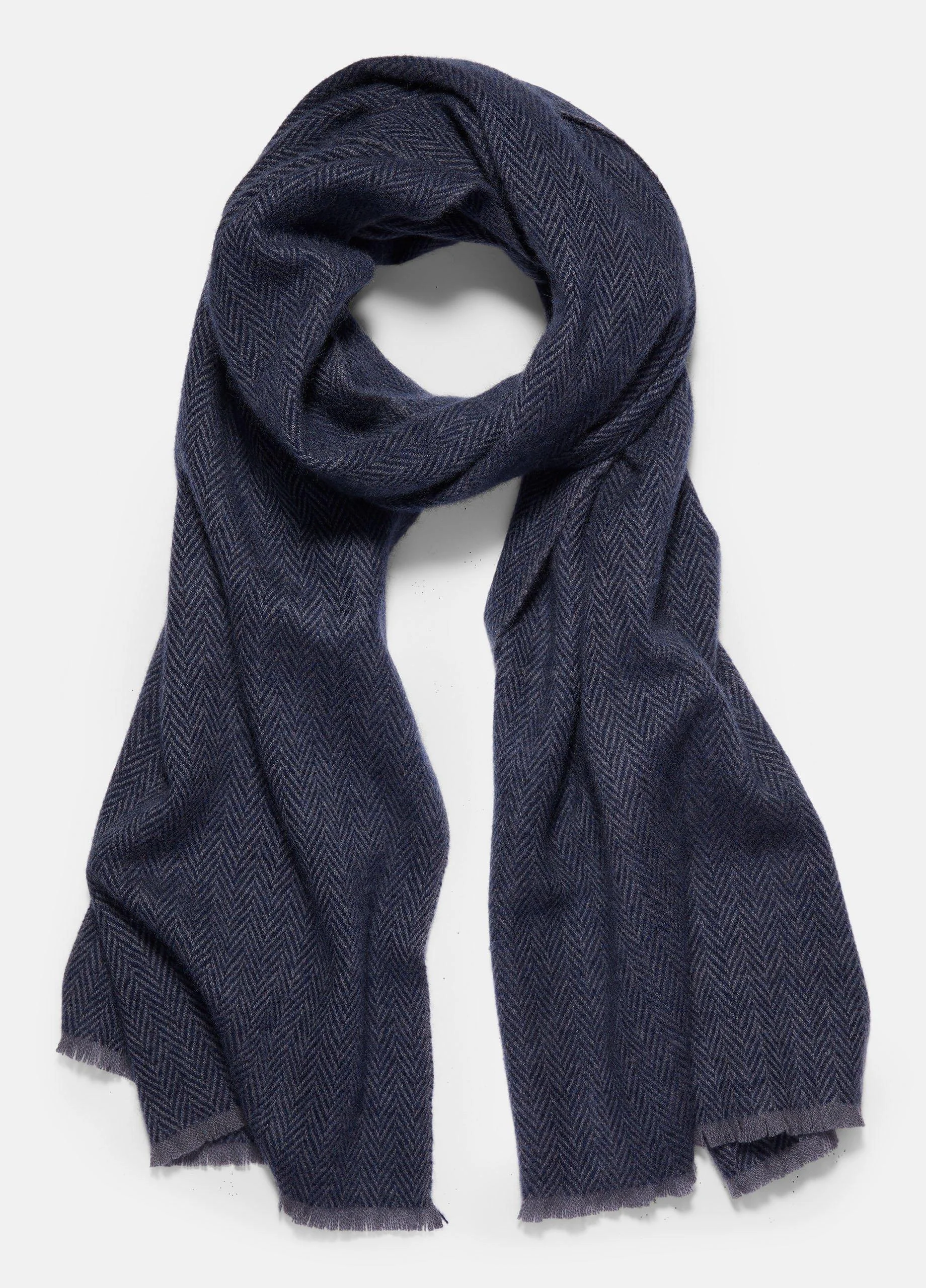 Herringbone Cashmere Scarf - 1