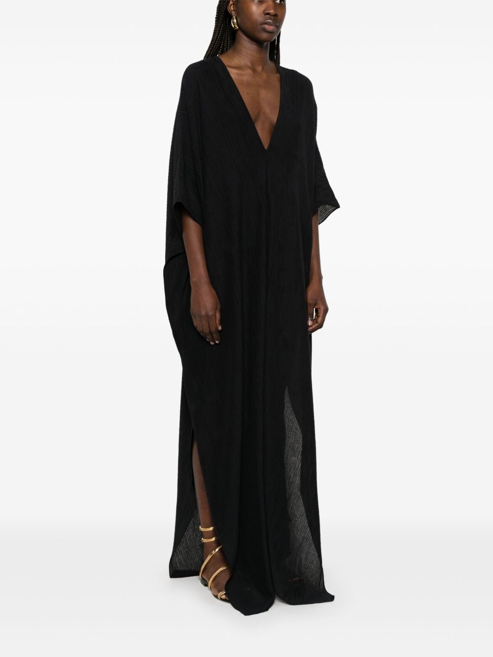tassel-detail kaftan - 3