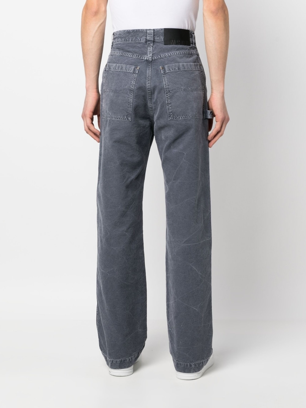 logo-patch straight-leg jeans - 4