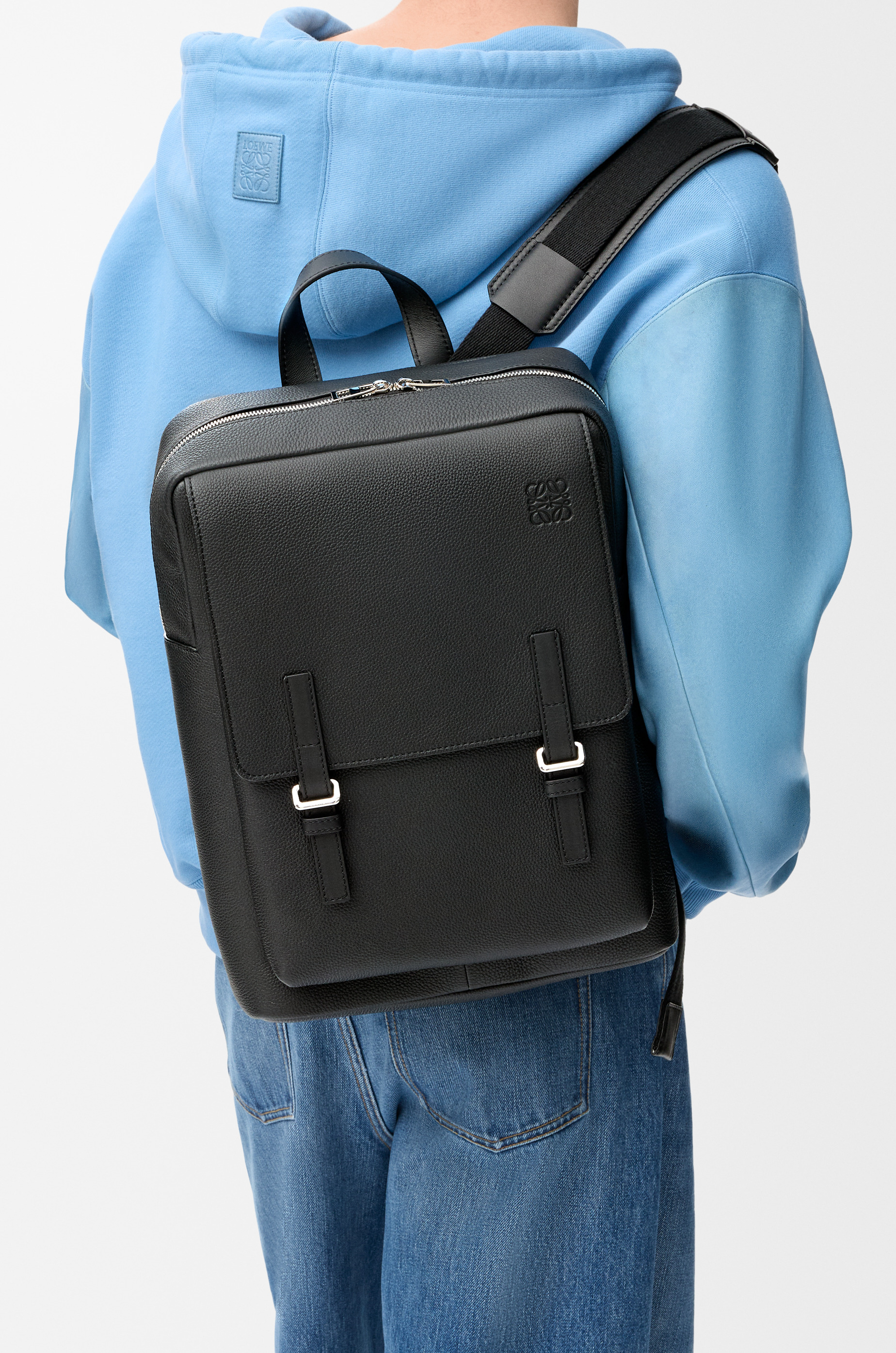 Military backpack in soft grained calfskin - 2