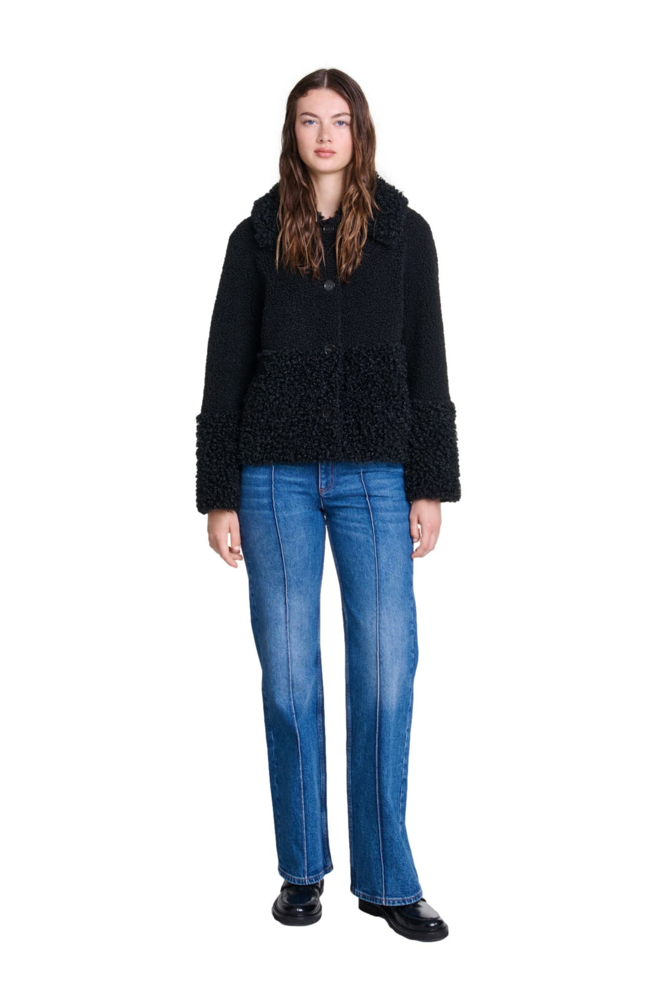 maje Curly jacket in Black at Nordstrom - 1