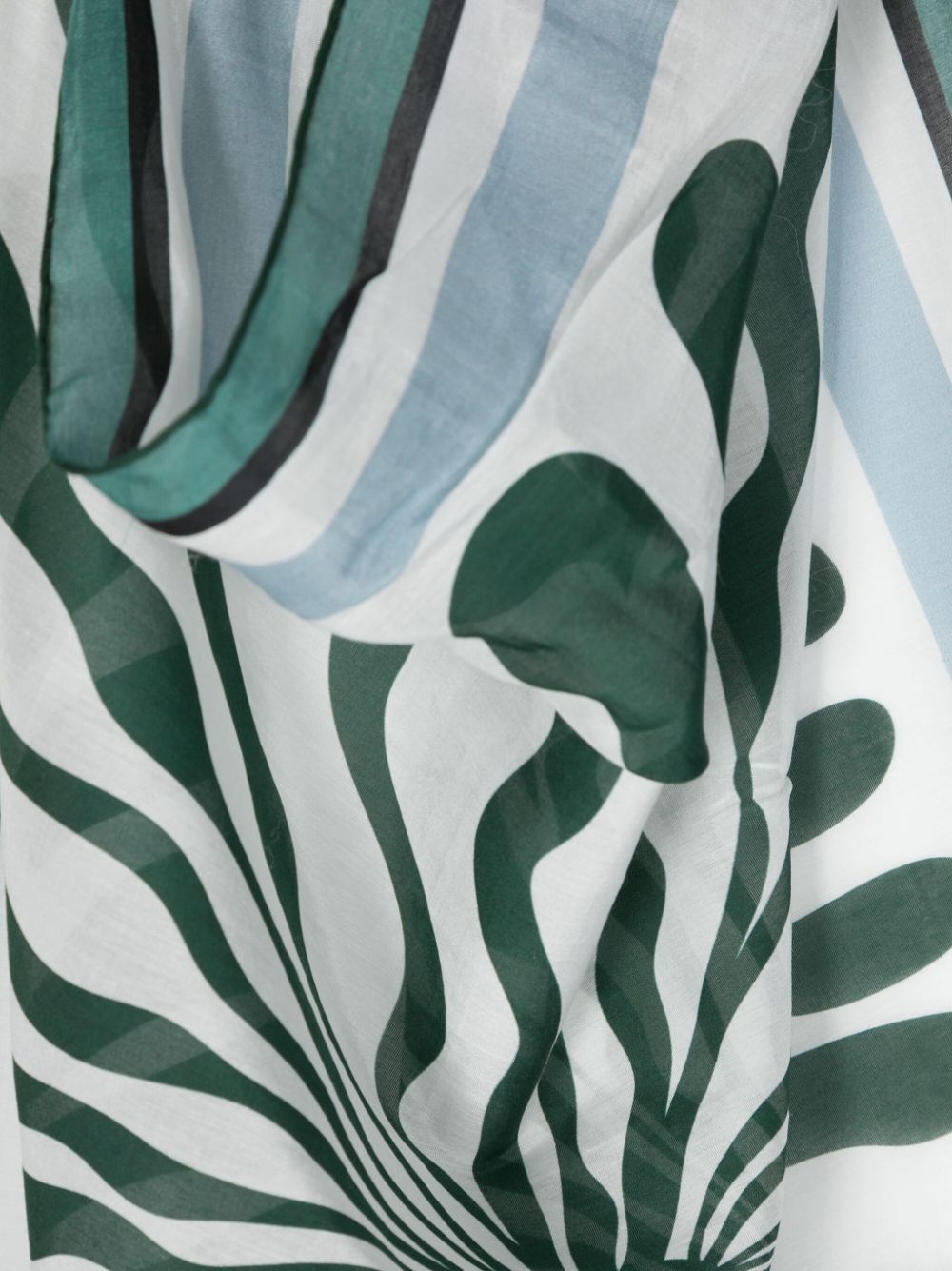 abstract-print cotton-silk scarf - 3