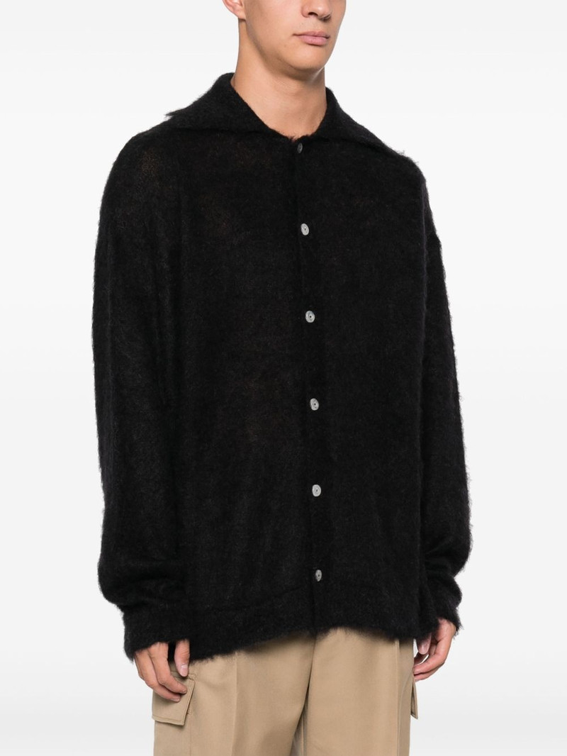 logo-patch buttoned cardigan 3