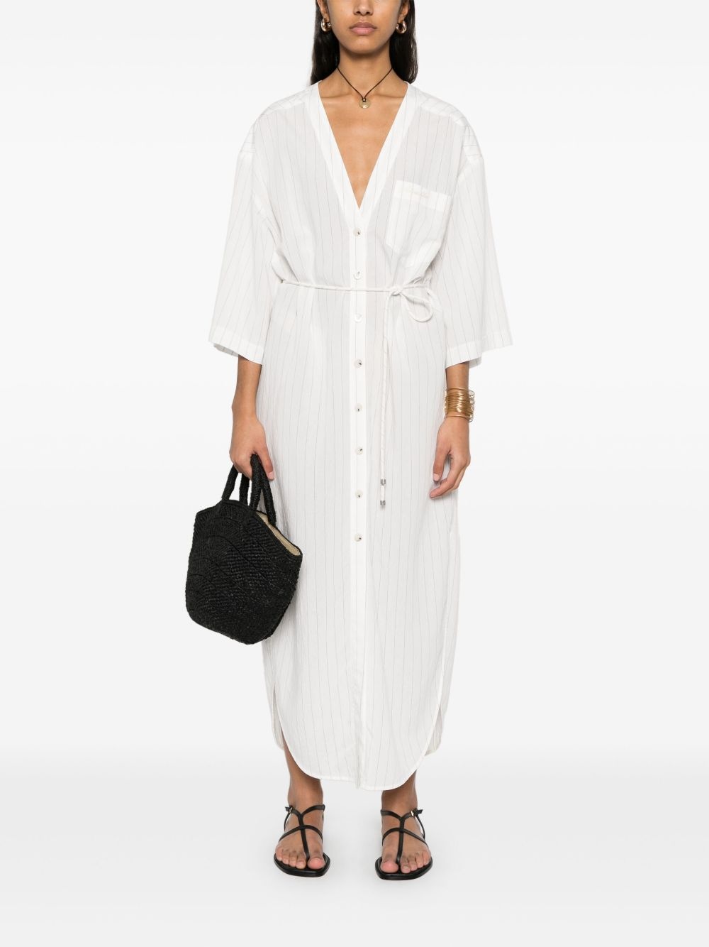 striped shirt dress - 2
