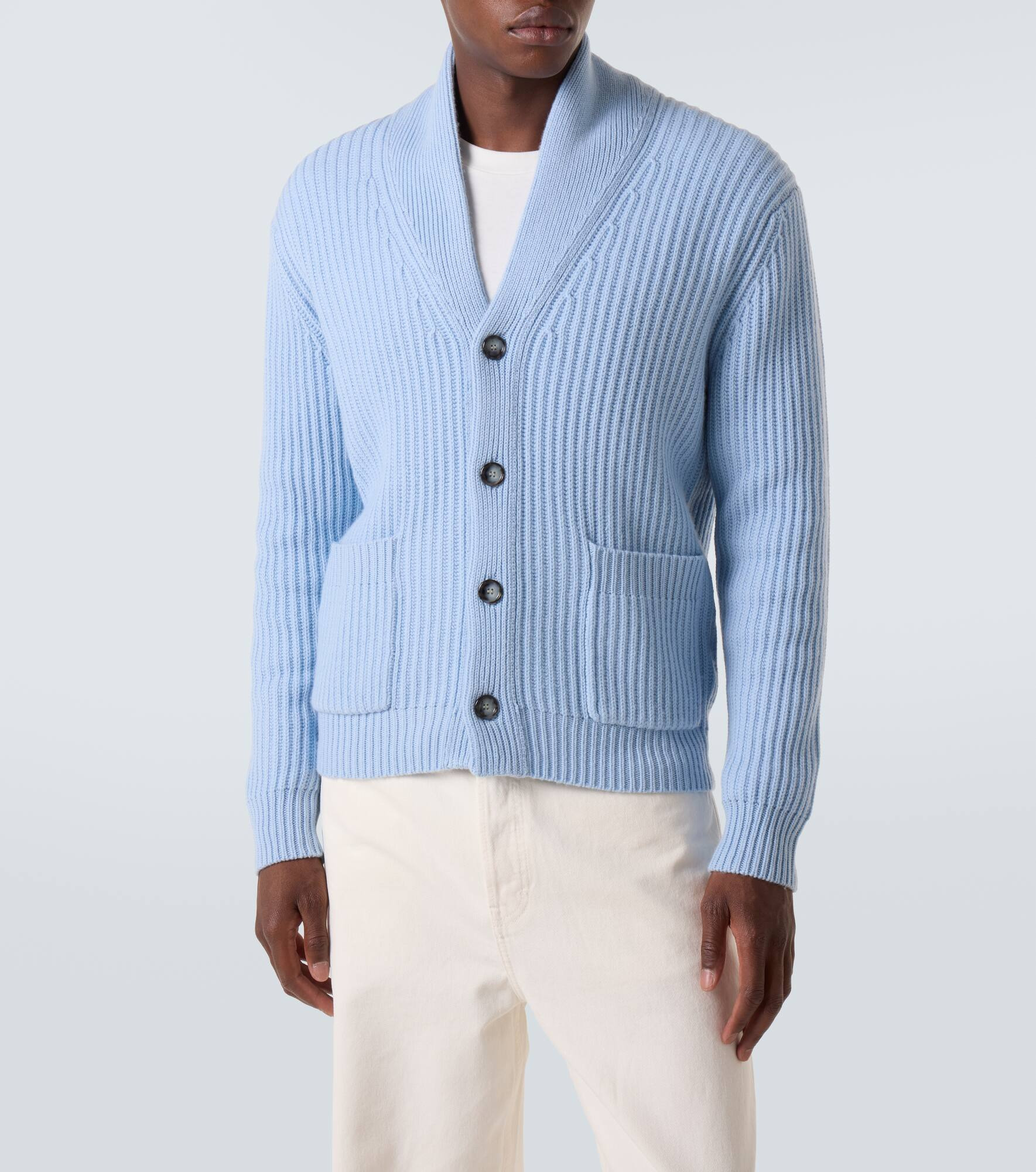 Ribbed-knit wool and cashmere cardigan - 3