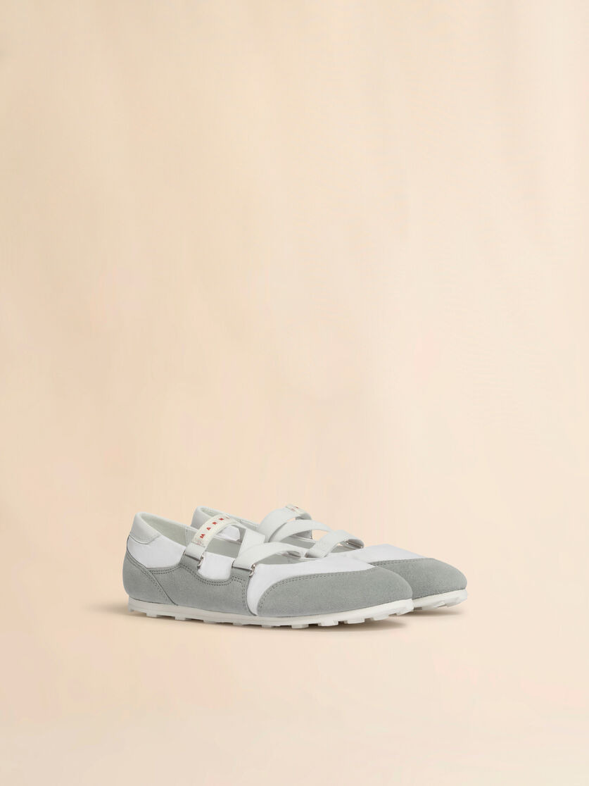 SOCCER RETRO GREY BALLERINA TRAINERS - 2