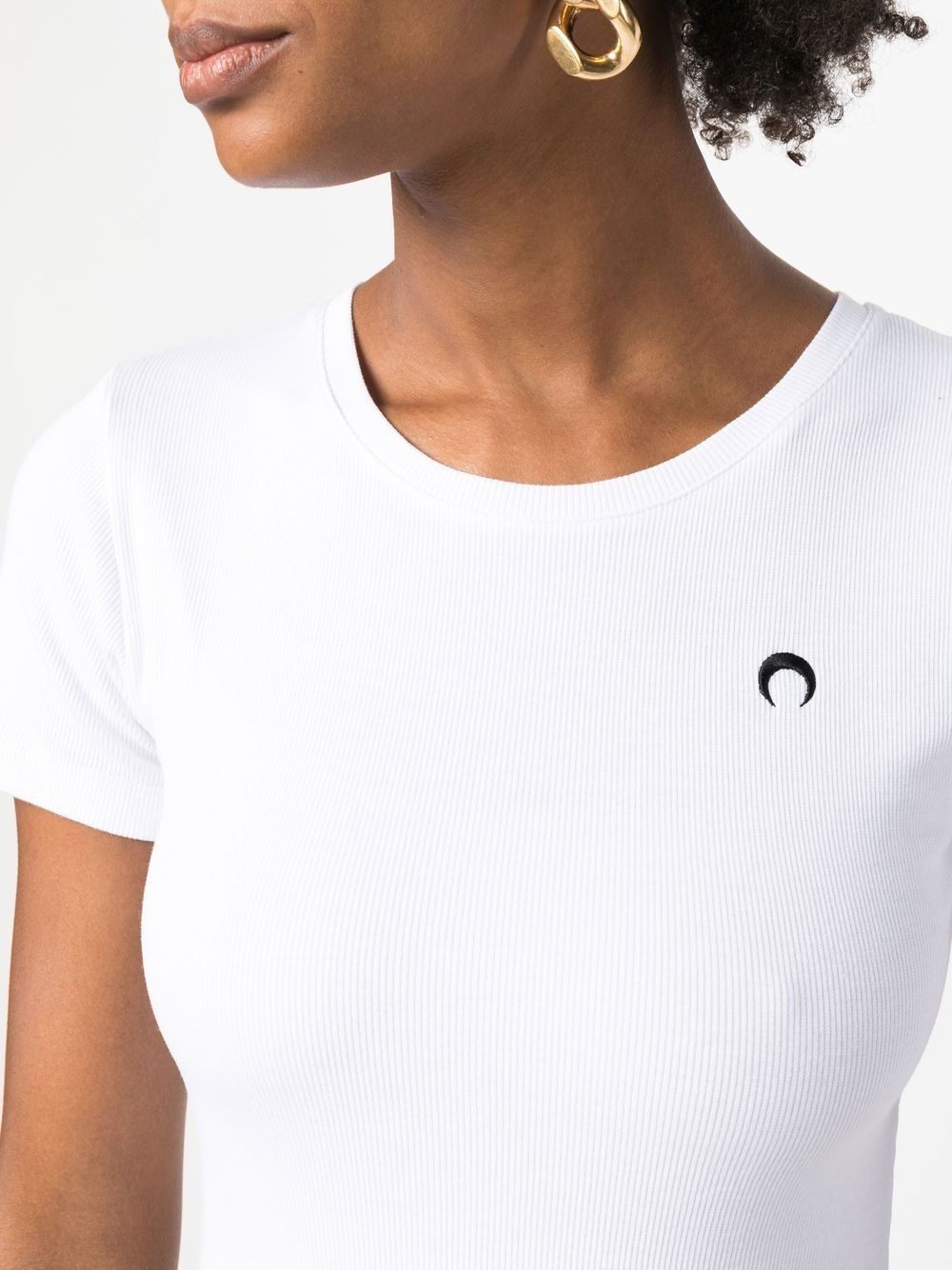 fine-ribbed organic cotton T-shirt dress - 5
