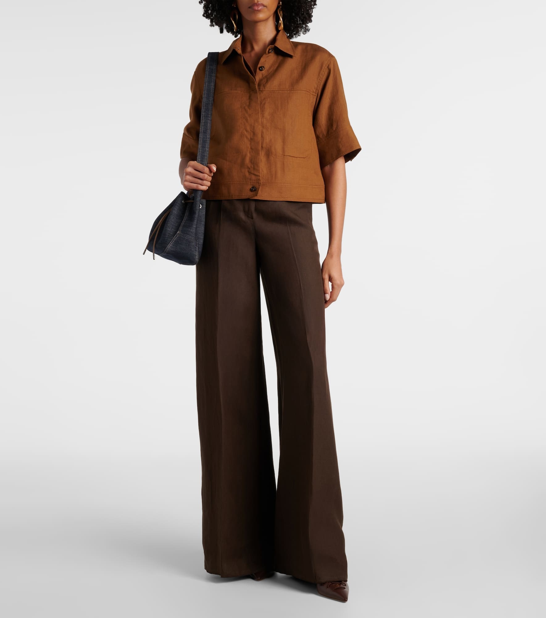 Cropped linen shirt - 2