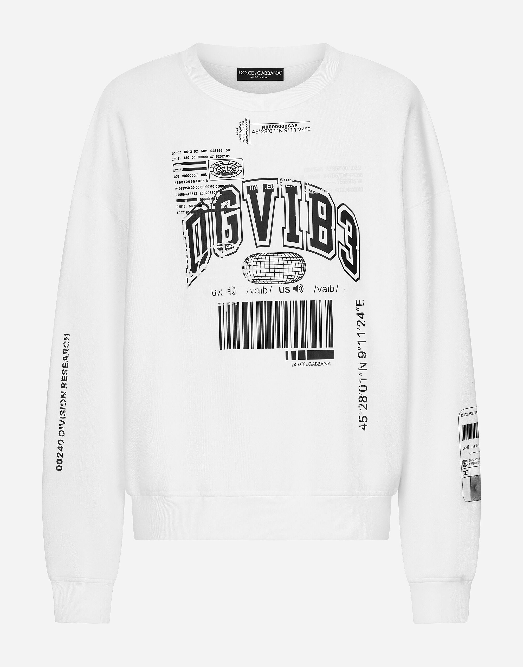 Jersey sweatshirt with DGVIB3 print and logo - 2