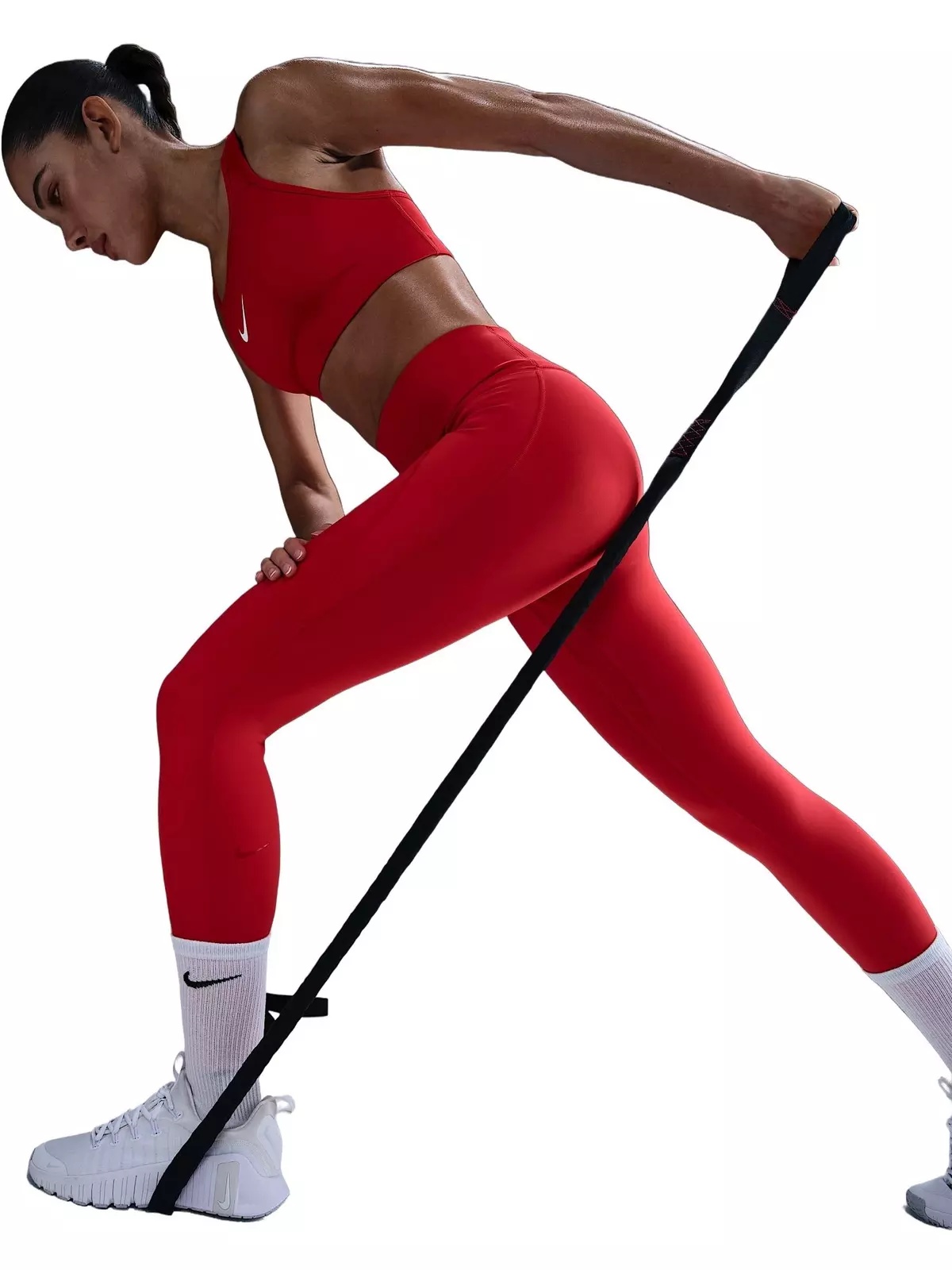 Women's Universa Med-Support High-Waisted 7/8 Leggings w/Pockets -Red - 3
