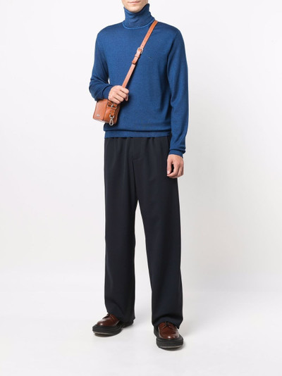 Etro logo-embroidered roll-neck jumper outlook