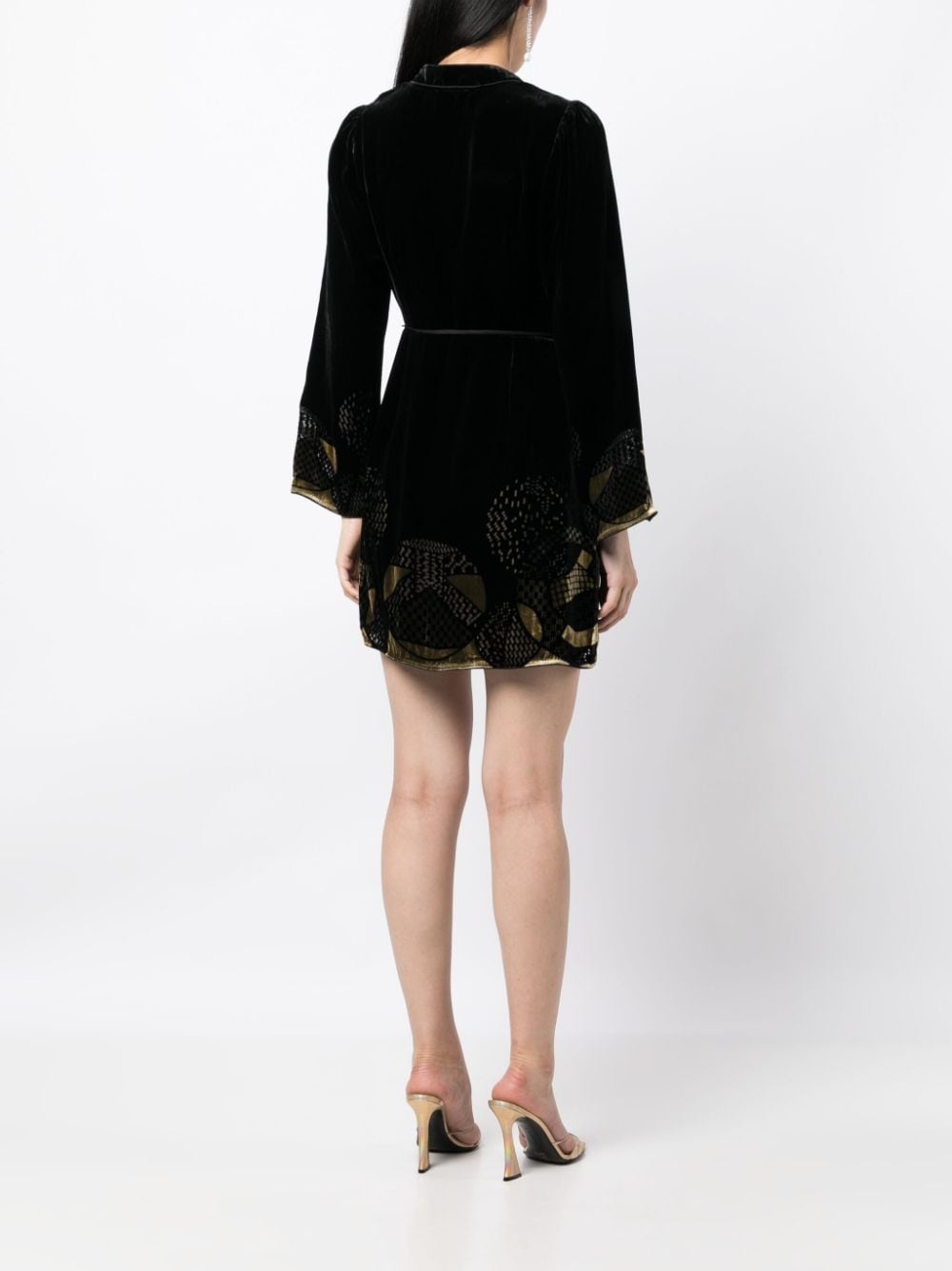 Iris velvet short dress - 4