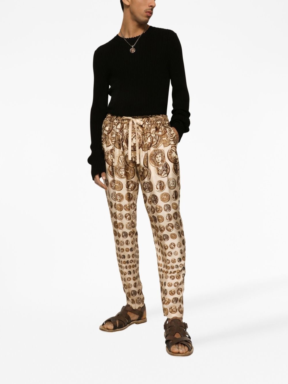 crew-neck ribbed jumper - 2