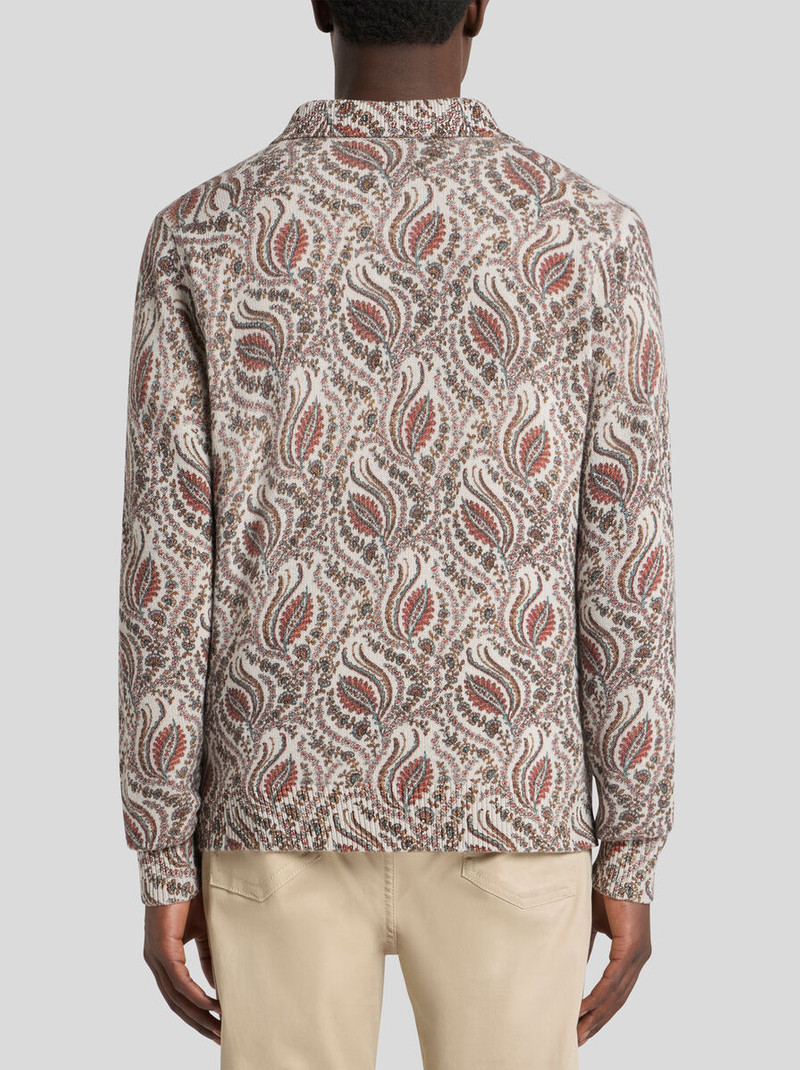 WOOL JACQUARD SWEATER WITH FOLIAGE MOTIF 4