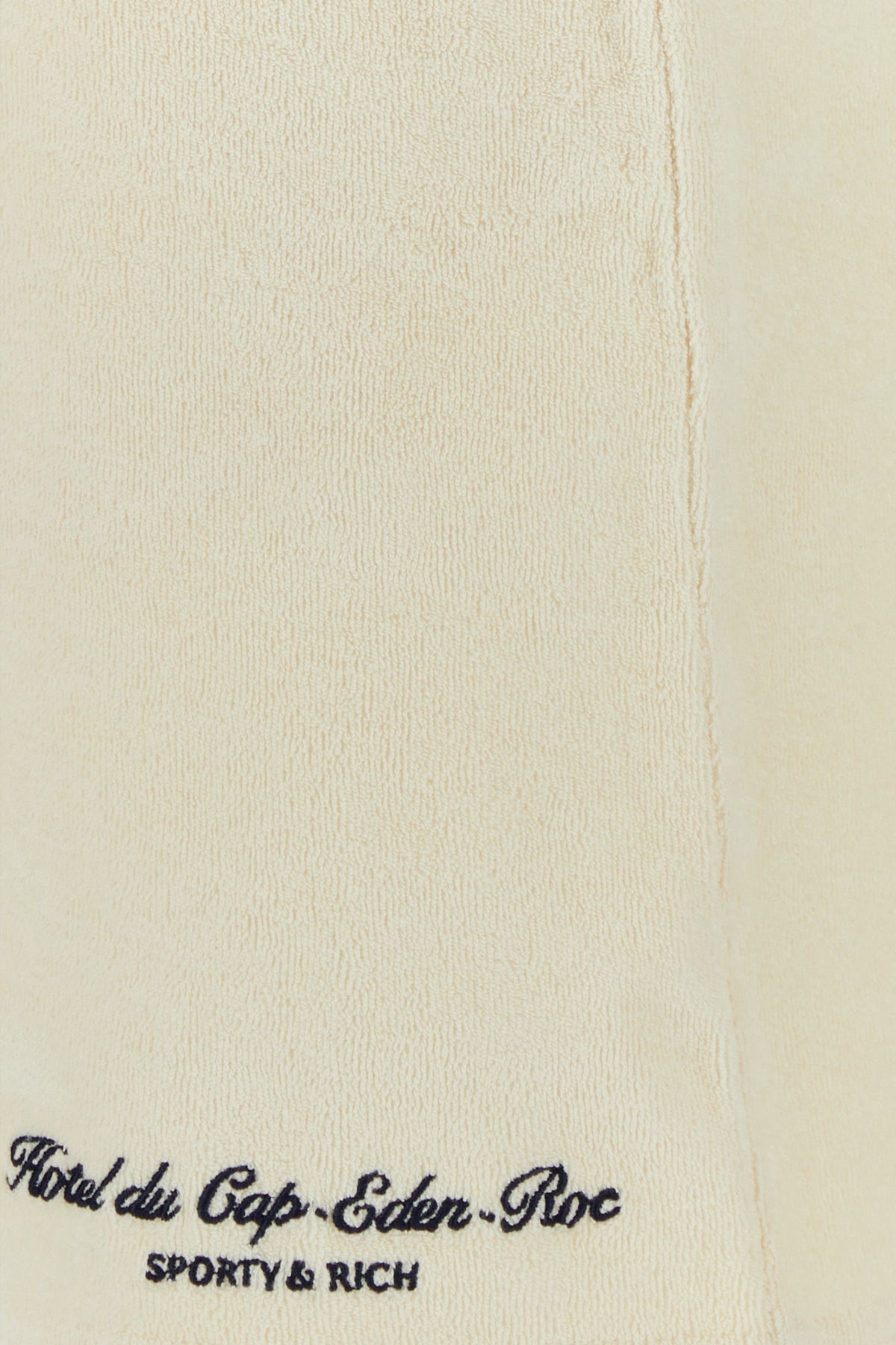 Cream terry fabric Hotel du Cap Cursive shorts - 3