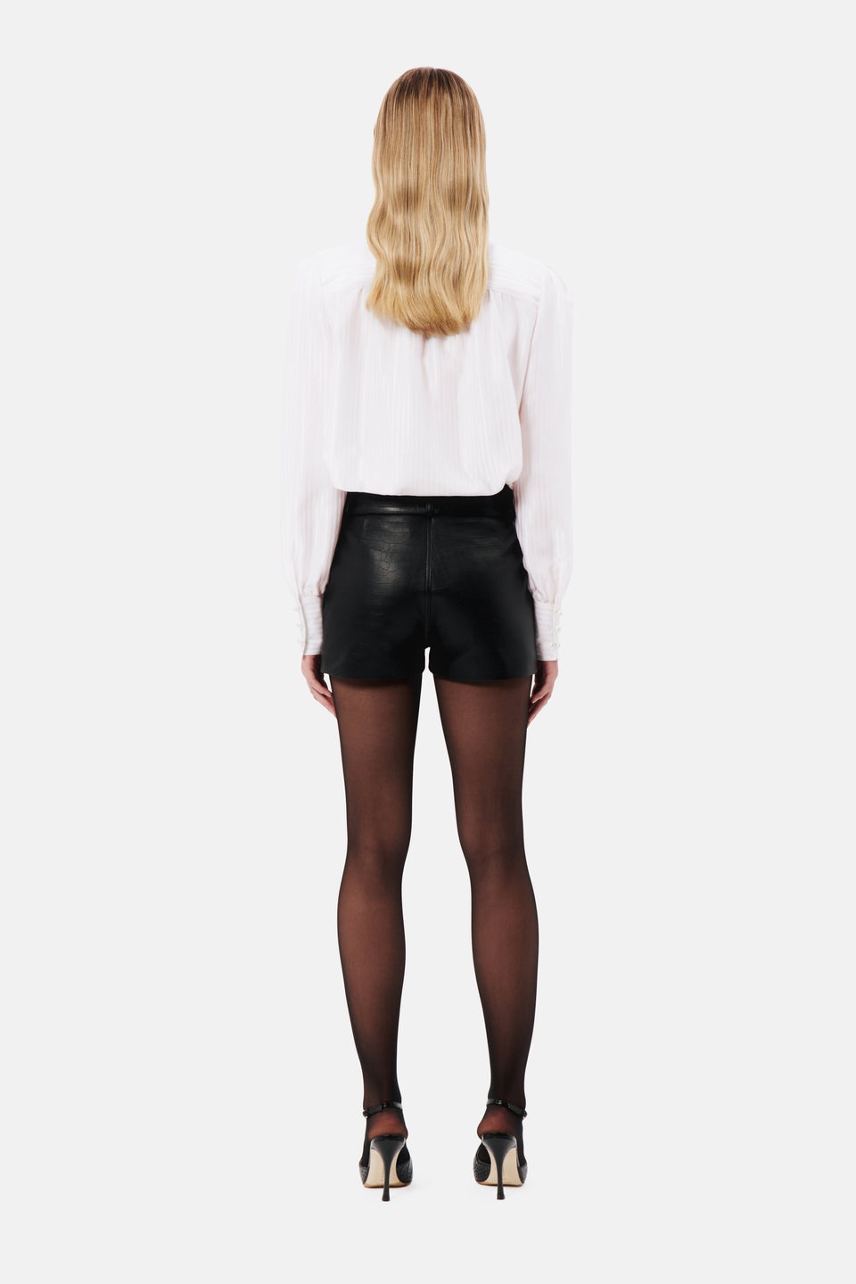 SILK JACQUARD BLOUSE WITH POCKETS - 5
