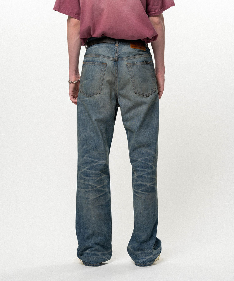 Distressed Straight Denim Pants 13