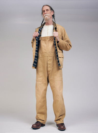 Nigel Cabourn Lybro Dungaree Canvas in Tan outlook