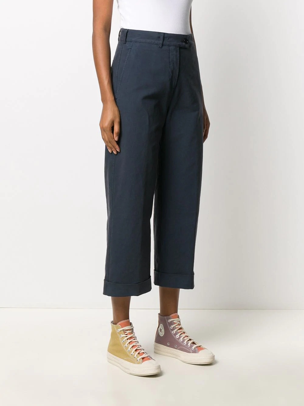 straight-leg cropped trousers - 3