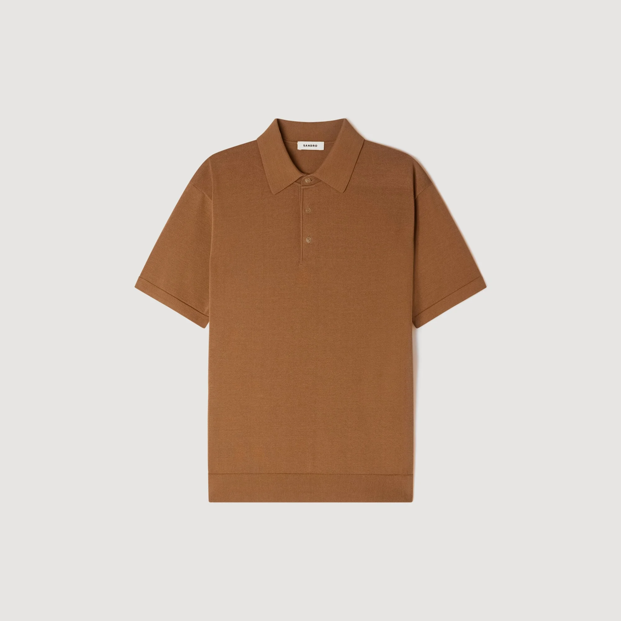 COTTON AND SILK POLO SHIRT - 1